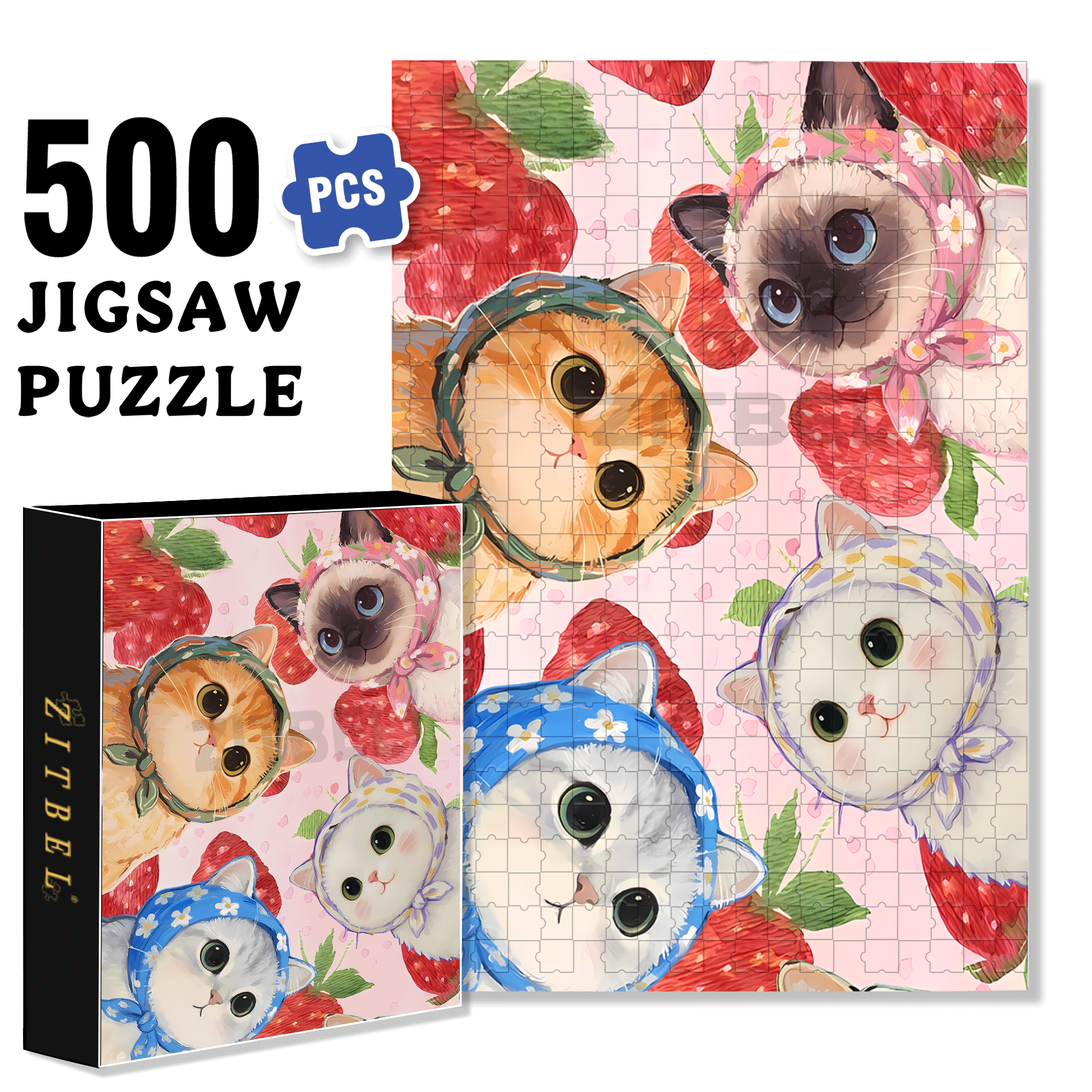Clear Eyes 500pcs/1000pcs Jigsaw Puzzle, Scratch-Resistant, Interactive Family Game & Brain-Boosting DIY Decor, Perfect for Halloween, Christmas & New Year Gifts, Family Puzzle Game