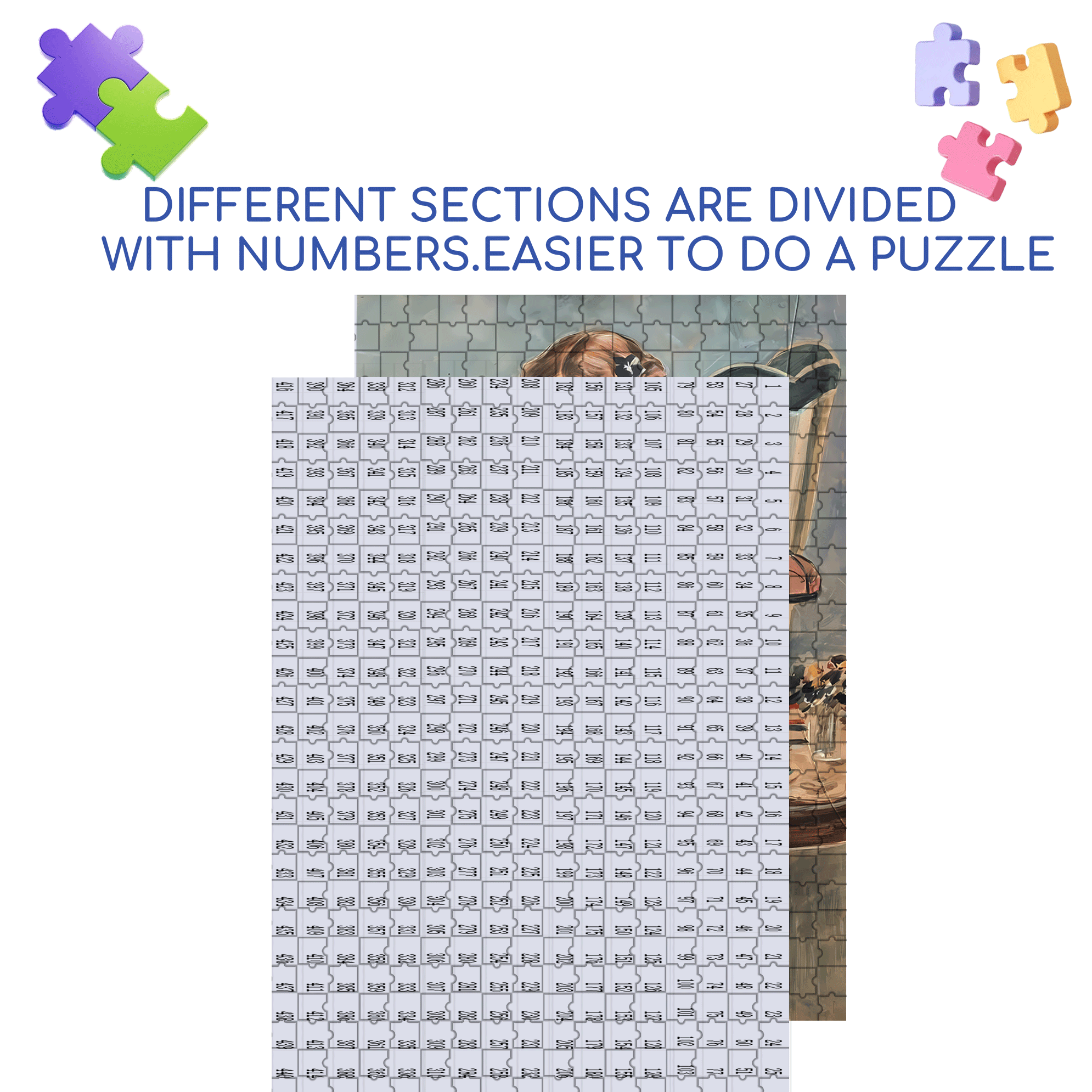 Contemplation 500pcs/1000pcs Jigsaw Puzzle, Scratch-Resistant, Interactive Family Game & Brain-Boosting DIY Decor, Perfect for Halloween, Christmas & New Year Gifts, Family Puzzle Game