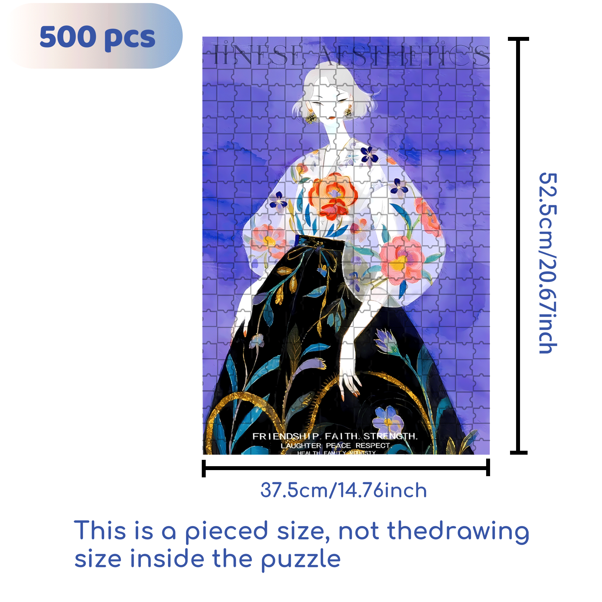 Cover Girl 2 500pcs/1000pcs Jigsaw Puzzle, Scratch-Resistant, Interactive Family Game & Brain-Boosting DIY Decor, Perfect for Halloween, Christmas & New Year Gifts, Family Puzzle Game