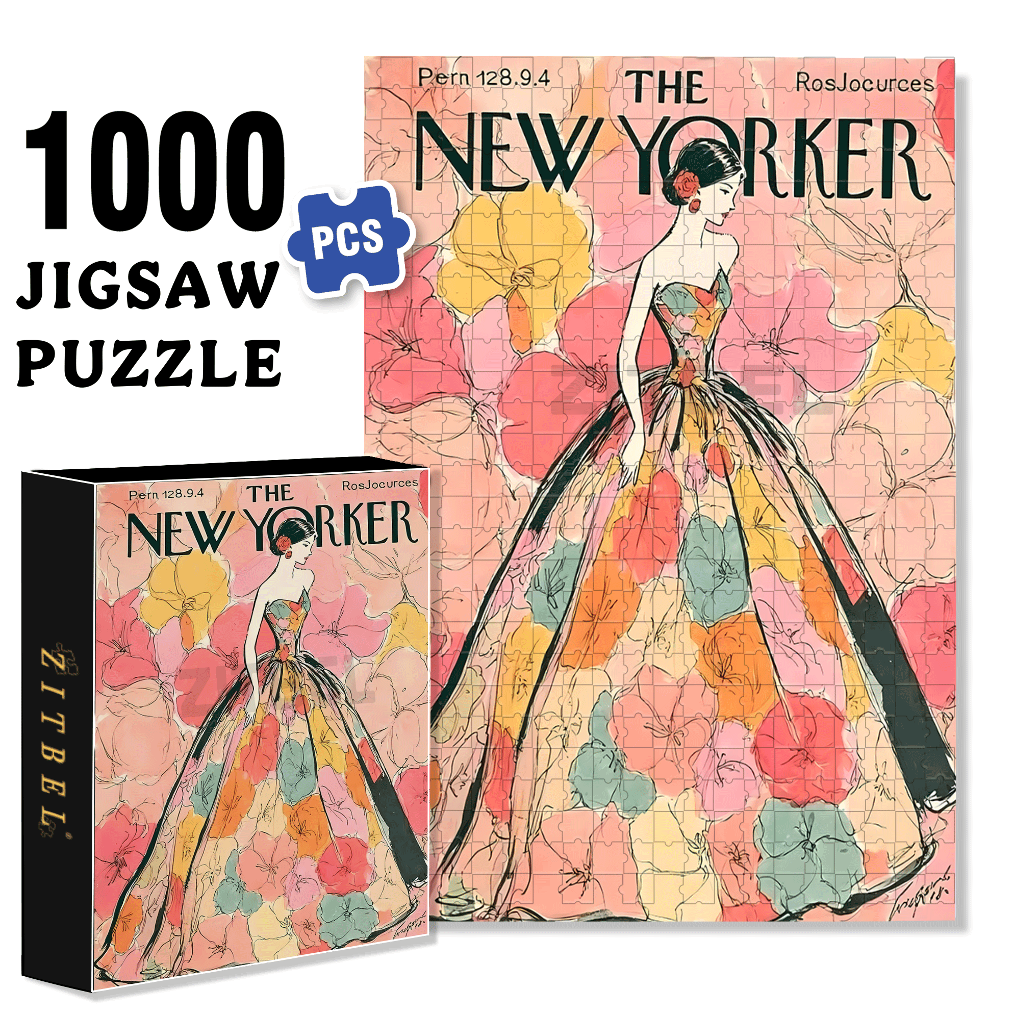 Cover Girl 3 500pcs/1000pcs Jigsaw Puzzle, Scratch-Resistant, Interactive Family Game & Brain-Boosting DIY Decor, Perfect for Halloween, Christmas & New Year Gifts, Family Puzzle Game