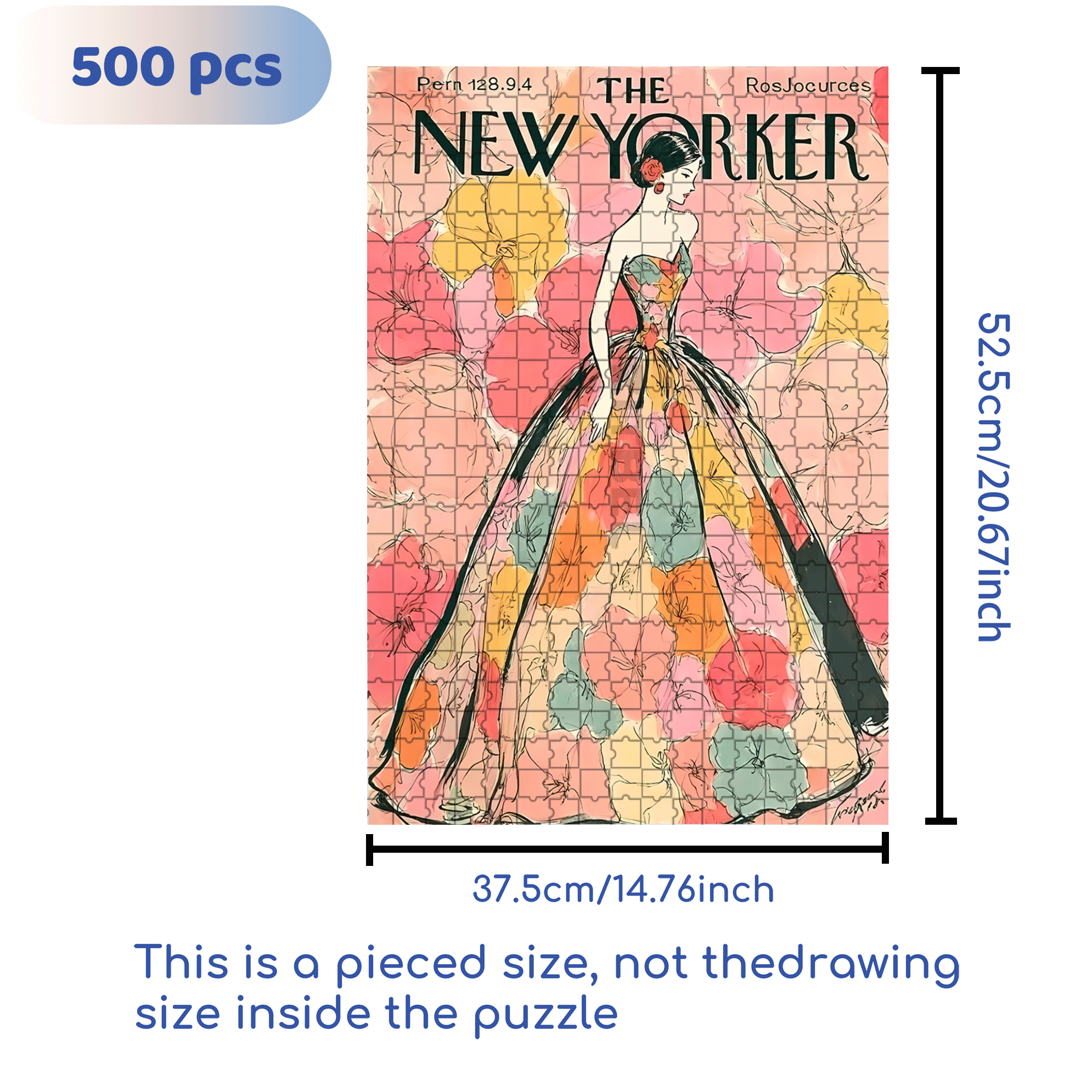 Cover Girl 3 500pcs/1000pcs Jigsaw Puzzle, Scratch-Resistant, Interactive Family Game & Brain-Boosting DIY Decor, Perfect for Halloween, Christmas & New Year Gifts, Family Puzzle Game