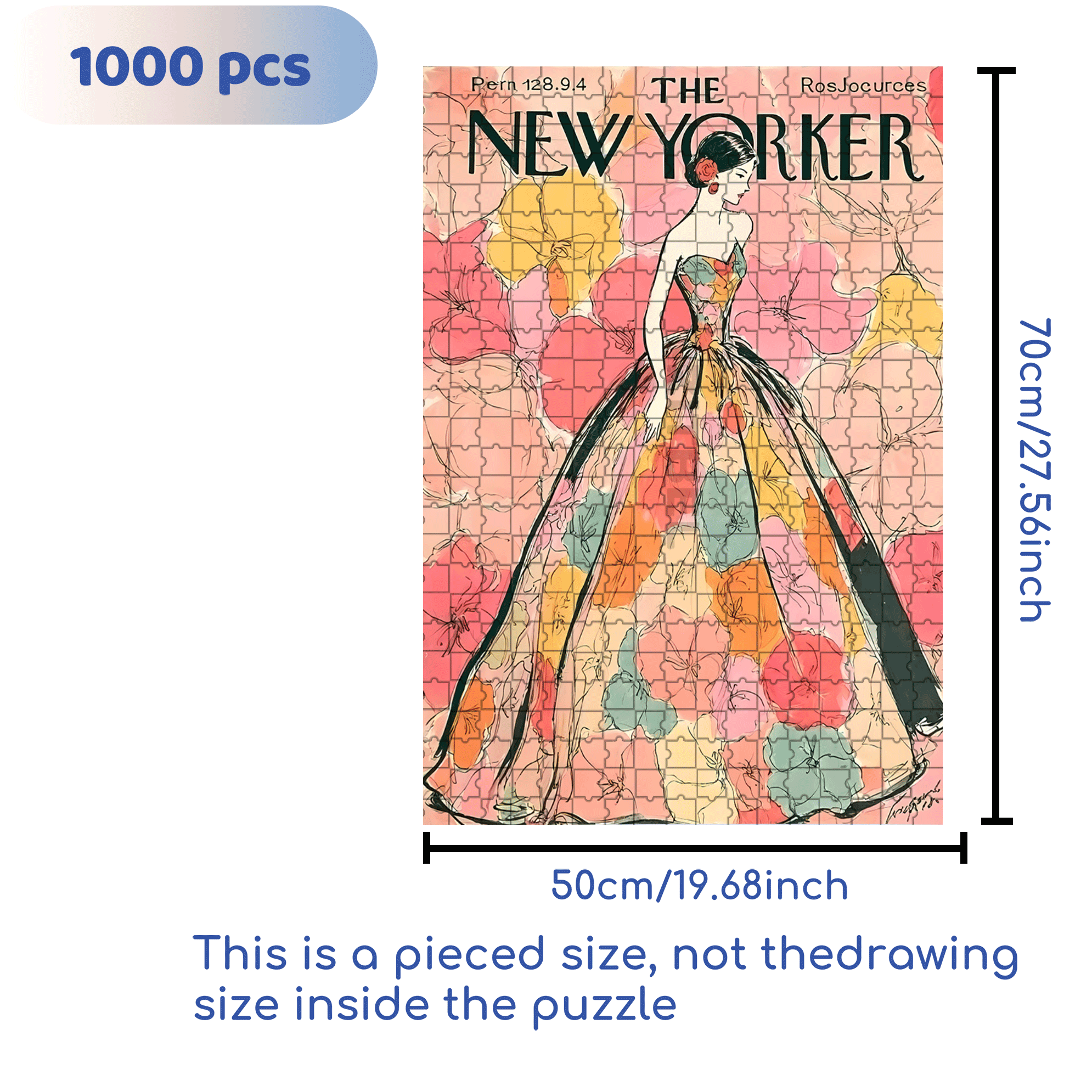 Cover Girl 3 500pcs/1000pcs Jigsaw Puzzle, Scratch-Resistant, Interactive Family Game & Brain-Boosting DIY Decor, Perfect for Halloween, Christmas & New Year Gifts, Family Puzzle Game