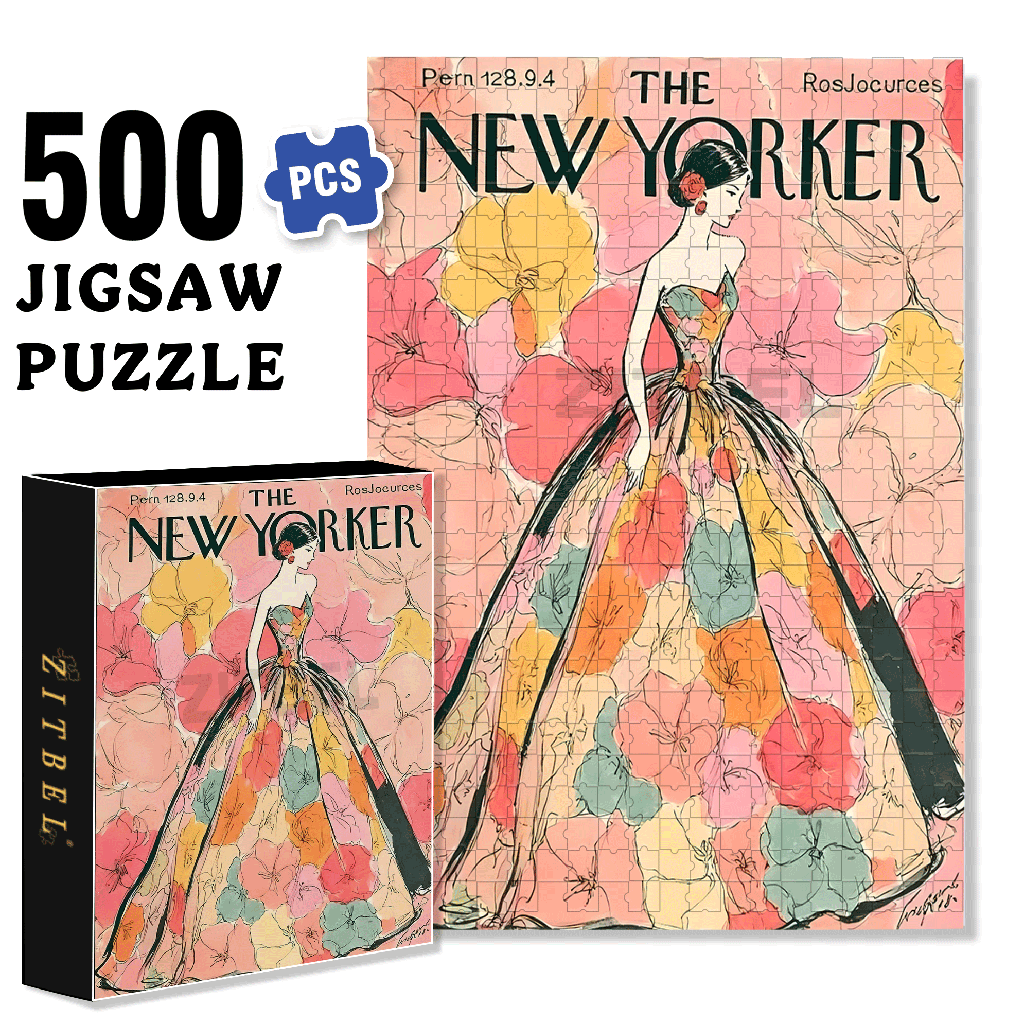Cover Girl 3 500pcs/1000pcs Jigsaw Puzzle, Scratch-Resistant, Interactive Family Game & Brain-Boosting DIY Decor, Perfect for Halloween, Christmas & New Year Gifts, Family Puzzle Game