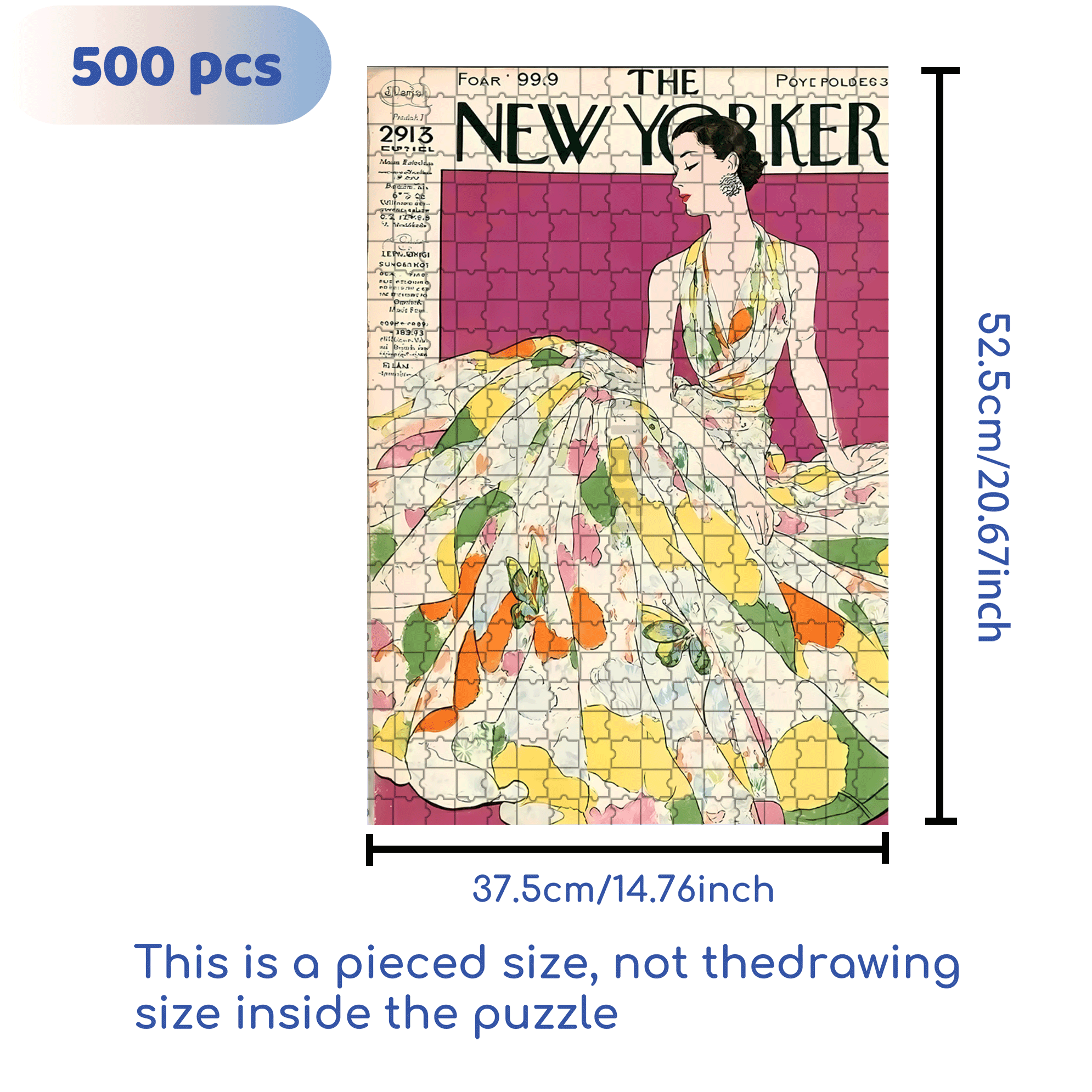 Cover Girl 5 500pcs/1000pcs Jigsaw Puzzle, Scratch-Resistant, Interactive Family Game & Brain-Boosting DIY Decor, Perfect for Halloween, Christmas & New Year Gifts, Family Puzzle Game