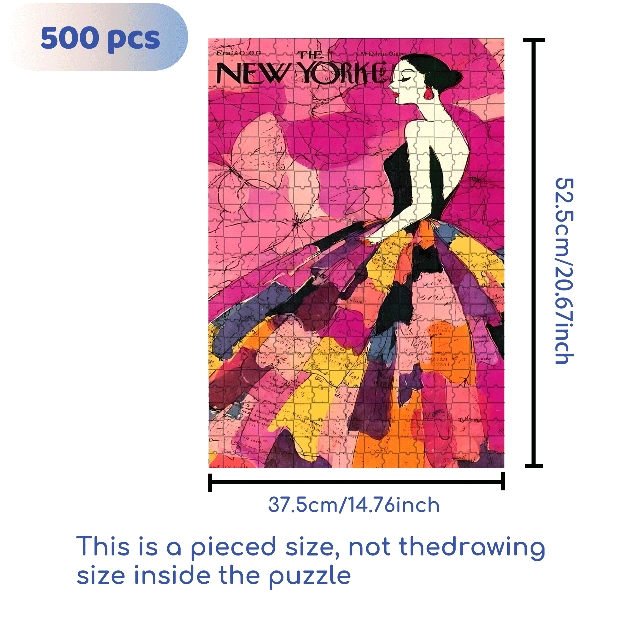 Cover Girl 6 500pcs/1000pcs Jigsaw Puzzle, Scratch-Resistant, Interactive Family Game & Brain-Boosting DIY Decor, Perfect for Halloween, Christmas & New Year Gifts, Family Puzzle Game