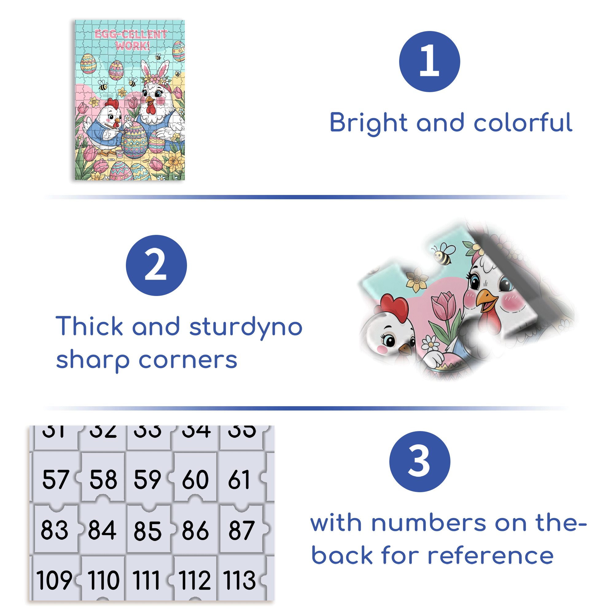 Cute Chicken and Egg 500pcs/1000pcs Jigsaw Puzzle, Scratch-Resistant, Interactive Family Game & Brain-Boosting DIY Decor, Perfect for Halloween, Christmas & New Year Gifts, Family Puzzle Game