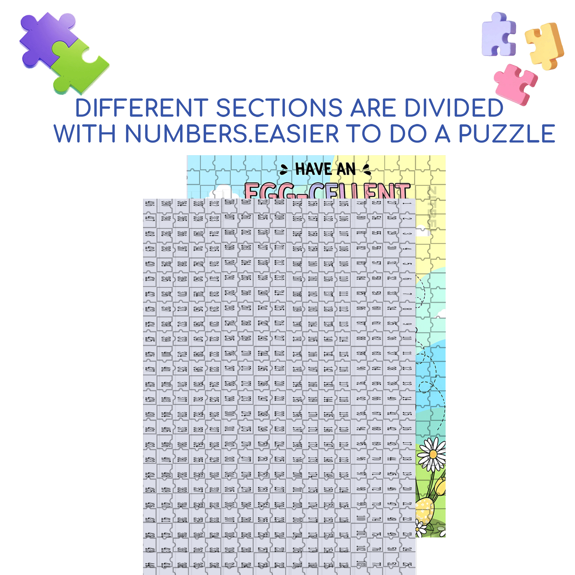 Cute Chicken Easte 500pcs/1000pcs Jigsaw Puzzle, Scratch-Resistant, Interactive Family Game & Brain-Boosting DIY Decor, Perfect for Halloween, Christmas & New Year Gifts, Family Puzzle Game