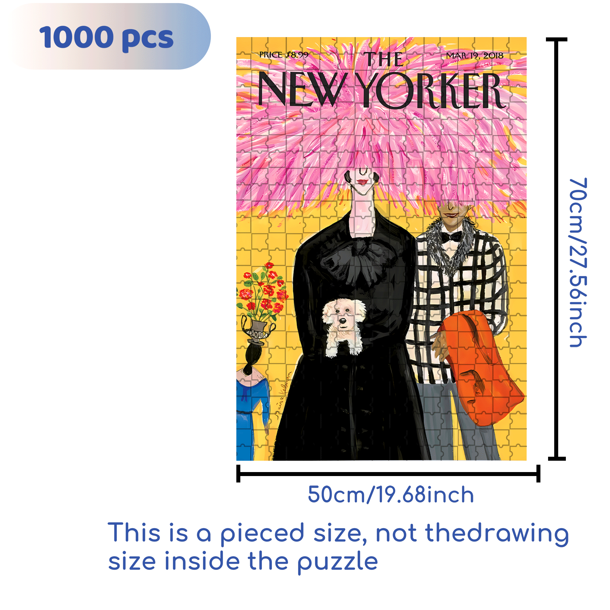 Exaggerated Hairstyle 500pcs/1000pcs Jigsaw Puzzle, Scratch-Resistant, Interactive Family Game & Brain-Boosting DIY Decor, Perfect for Halloween, Christmas & New Year Gifts, Family Puzzle Game