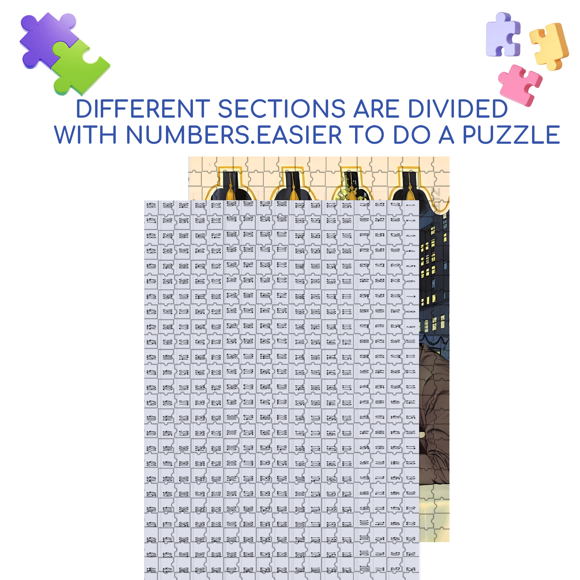 Eye Contact 500pcs/1000pcs Jigsaw Puzzle, Scratch-Resistant, Interactive Family Game & Brain-Boosting DIY Decor, Perfect for Halloween, Christmas & New Year Gifts, Family Puzzle Game