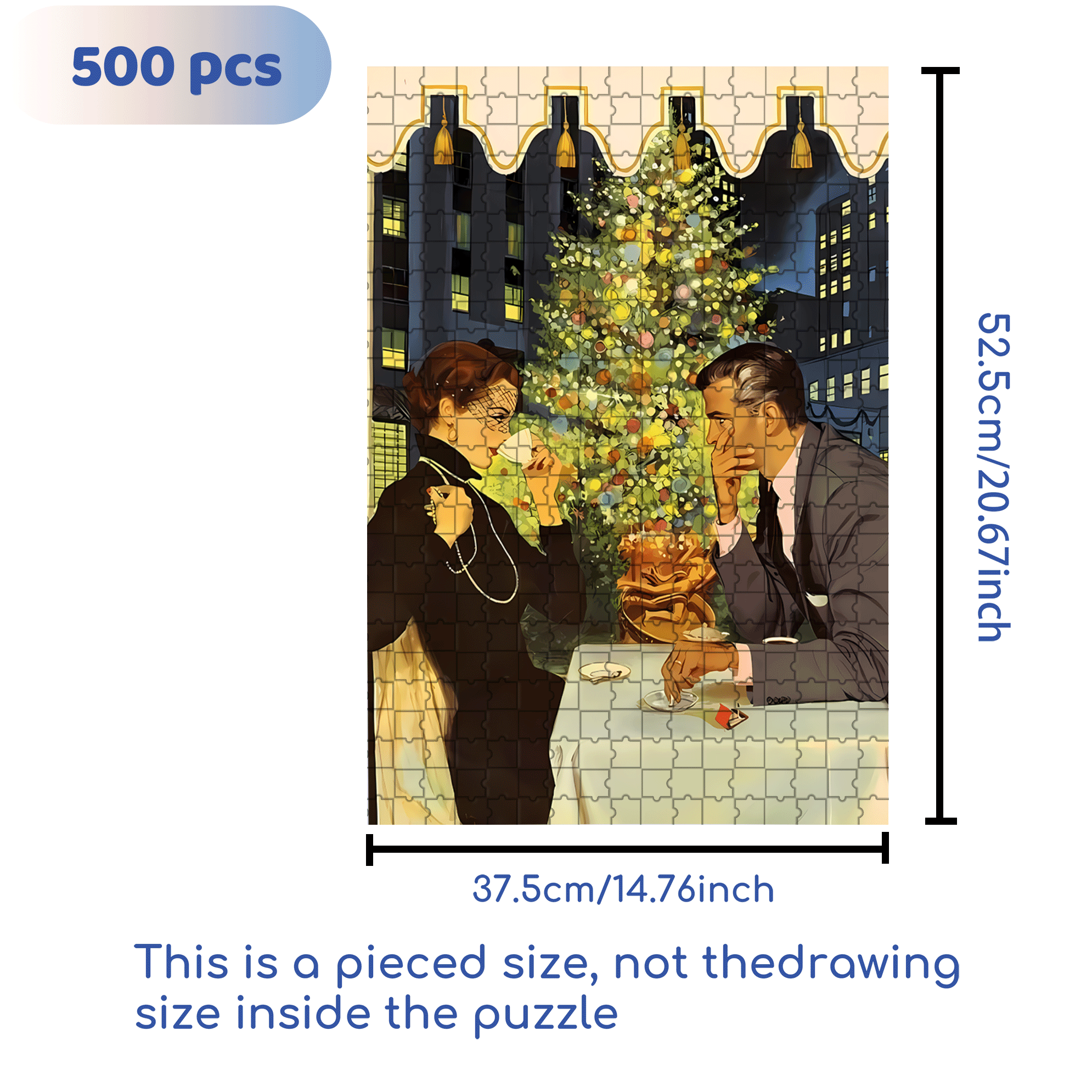 Eye Contact 500pcs/1000pcs Jigsaw Puzzle, Scratch-Resistant, Interactive Family Game & Brain-Boosting DIY Decor, Perfect for Halloween, Christmas & New Year Gifts, Family Puzzle Game