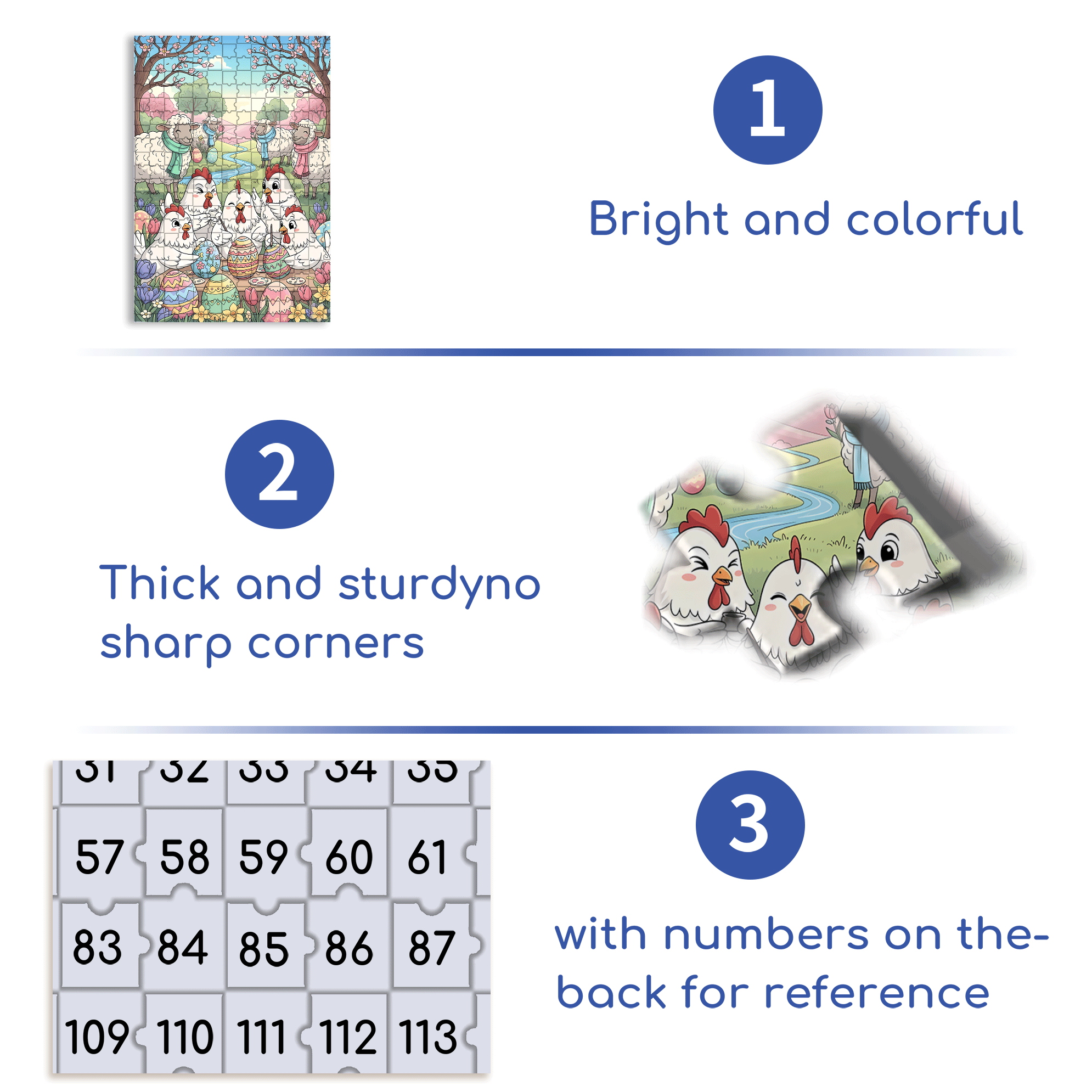 Farm Animals Celebrating Spring 500pcs/1000pcs Jigsaw Puzzle, Scratch-Resistant, Interactive Family Game & Brain-Boosting DIY Decor, Perfect for Halloween, Christmas & New Year Gifts, Family Puzzle Game