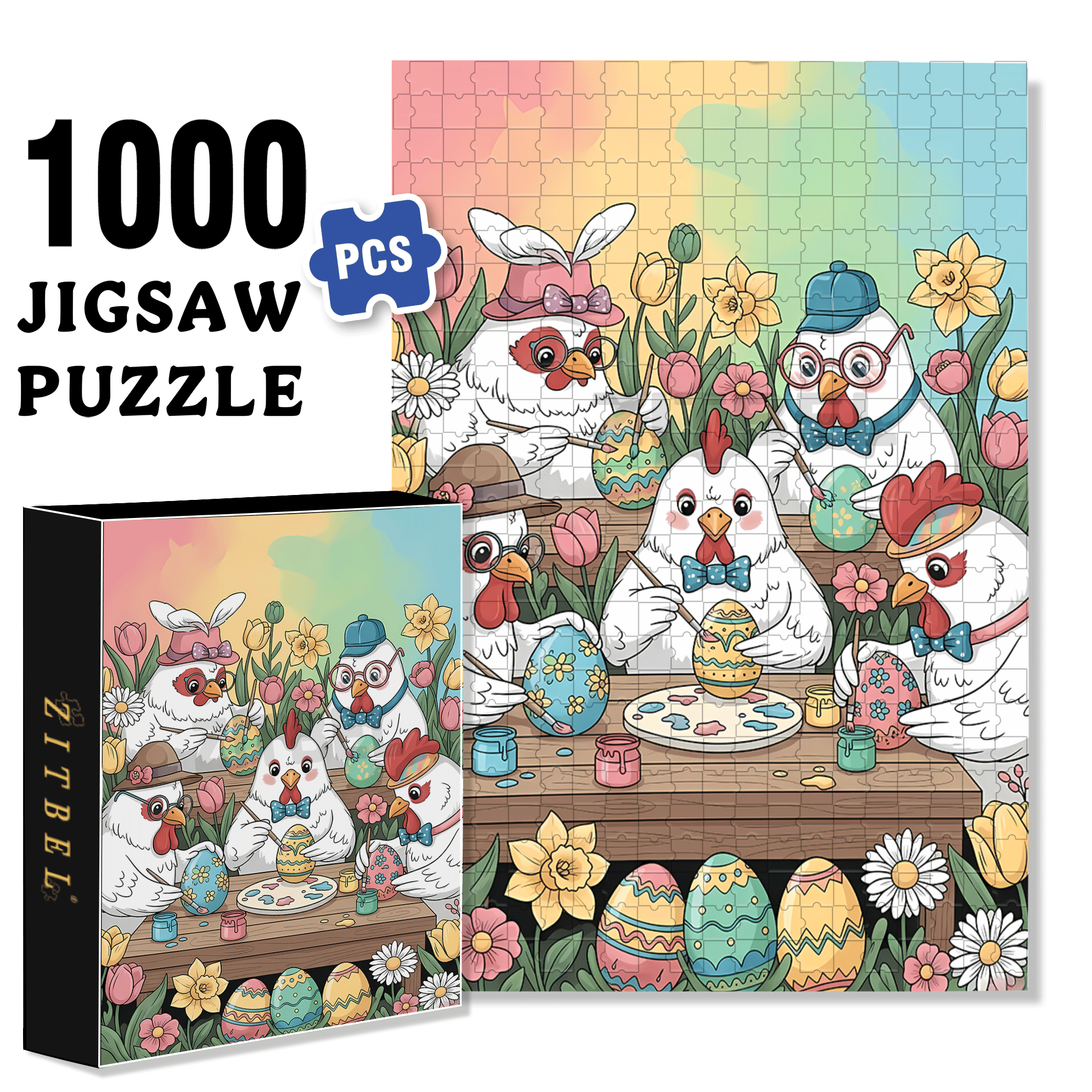 Farmhouse Spring Decor & DIY Vibes 500pcs/1000pcs Jigsaw Puzzle, Scratch-Resistant, Interactive Family Game & Brain-Boosting DIY Decor, Perfect for Halloween, Christmas & New Year Gifts, Family Puzzle Game