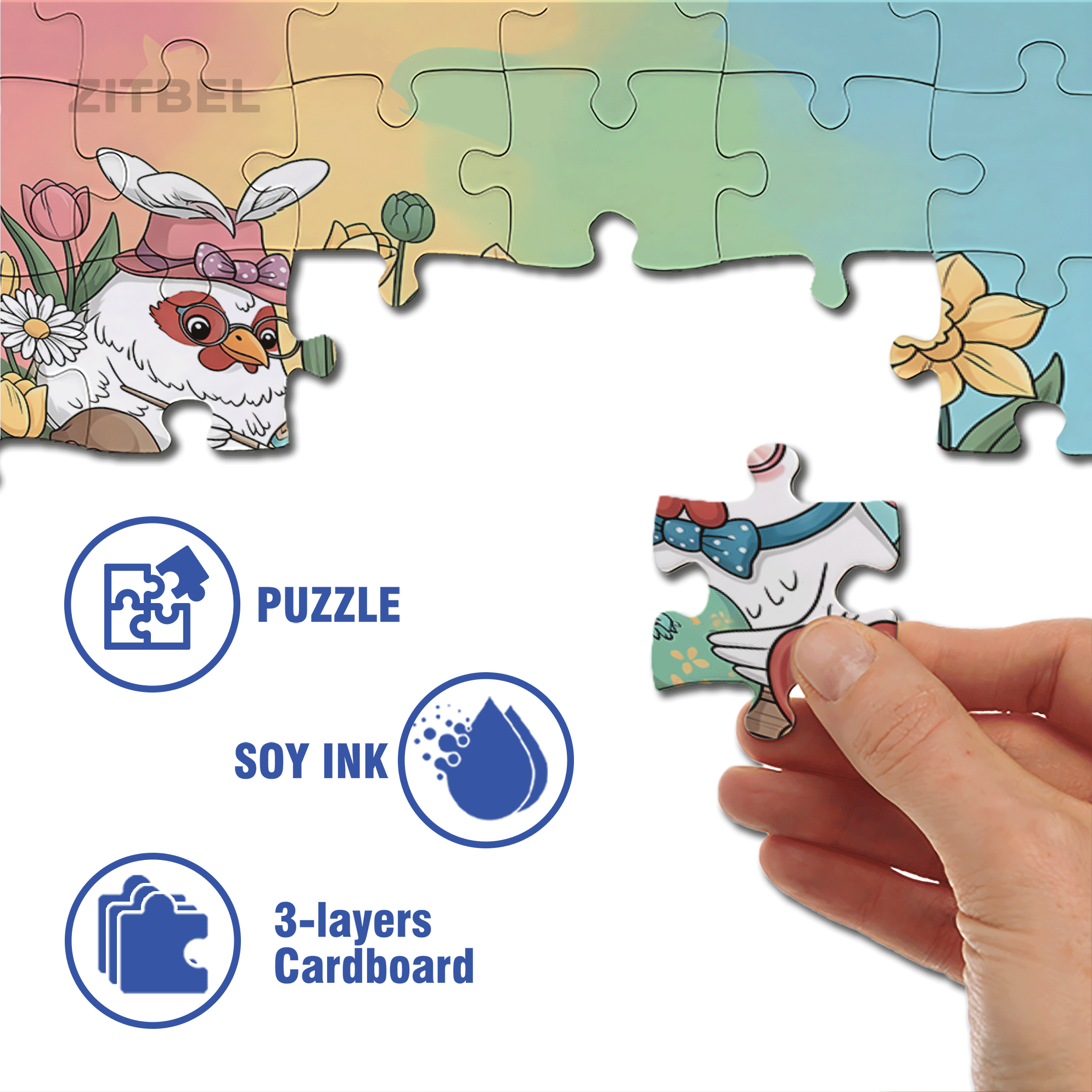 Farmhouse Spring Decor & DIY Vibes 500pcs/1000pcs Jigsaw Puzzle, Scratch-Resistant, Interactive Family Game & Brain-Boosting DIY Decor, Perfect for Halloween, Christmas & New Year Gifts, Family Puzzle Game