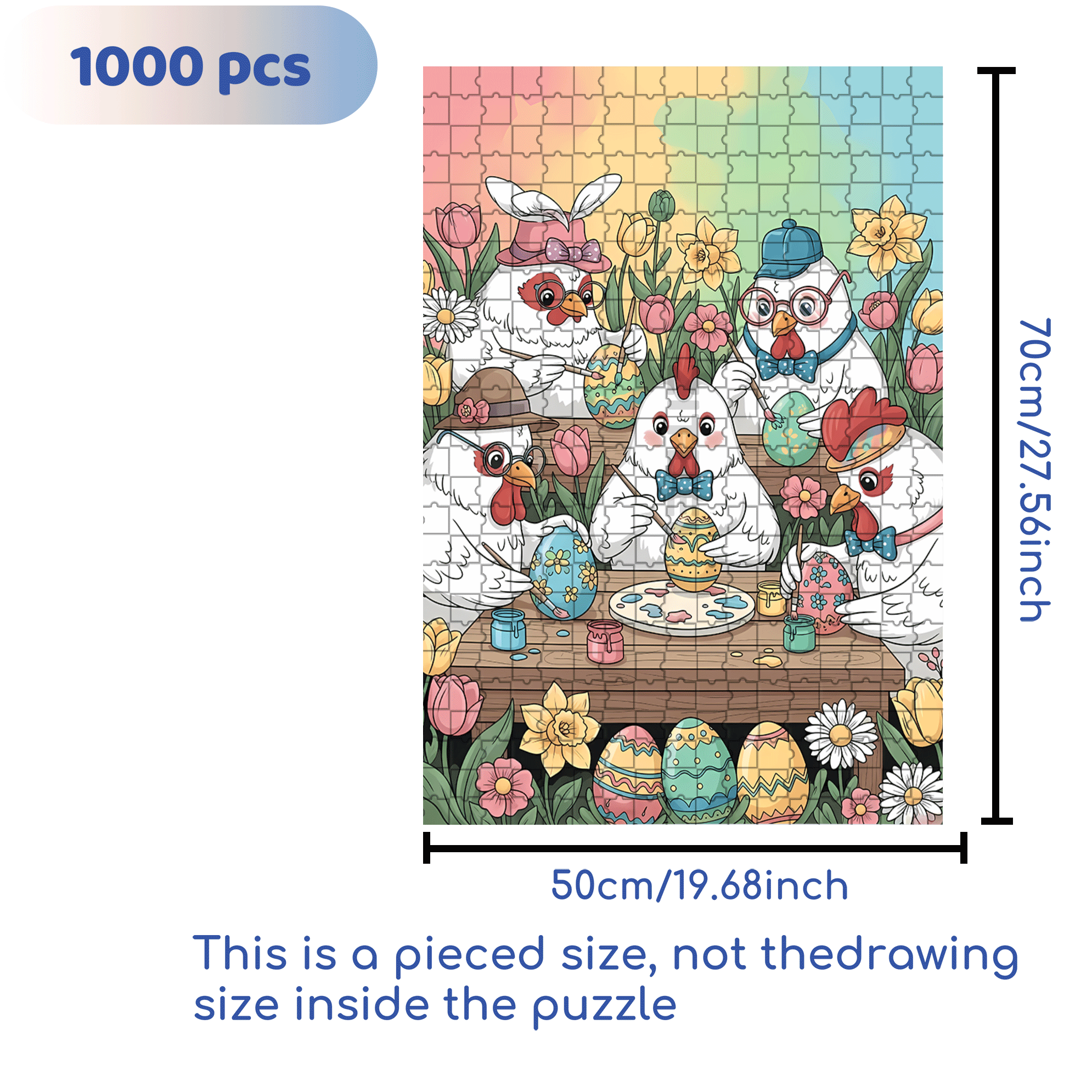 Farmhouse Spring Decor & DIY Vibes 500pcs/1000pcs Jigsaw Puzzle, Scratch-Resistant, Interactive Family Game & Brain-Boosting DIY Decor, Perfect for Halloween, Christmas & New Year Gifts, Family Puzzle Game