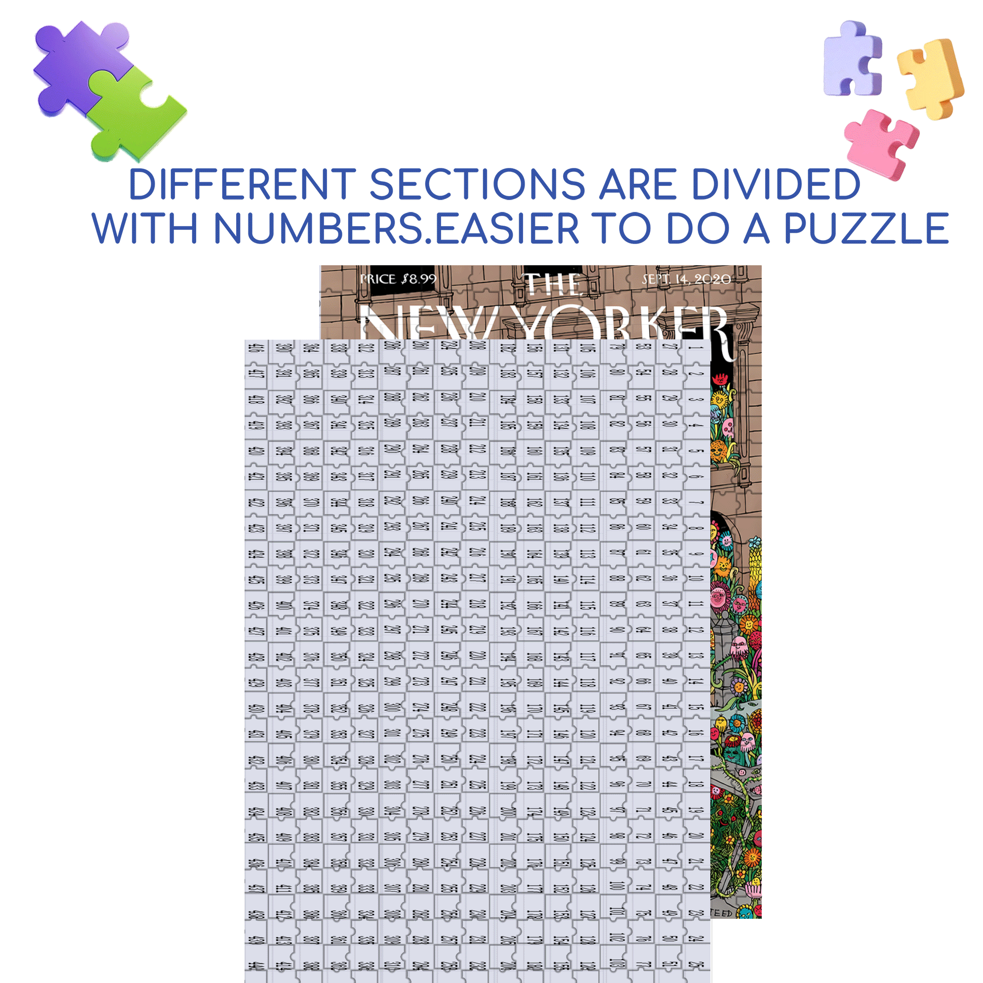 Flower World 500pcs/1000pcs Jigsaw Puzzle, Scratch-Resistant, Interactive Family Game & Brain-Boosting DIY Decor, Perfect for Halloween, Christmas & New Year Gifts, Family Puzzle Game