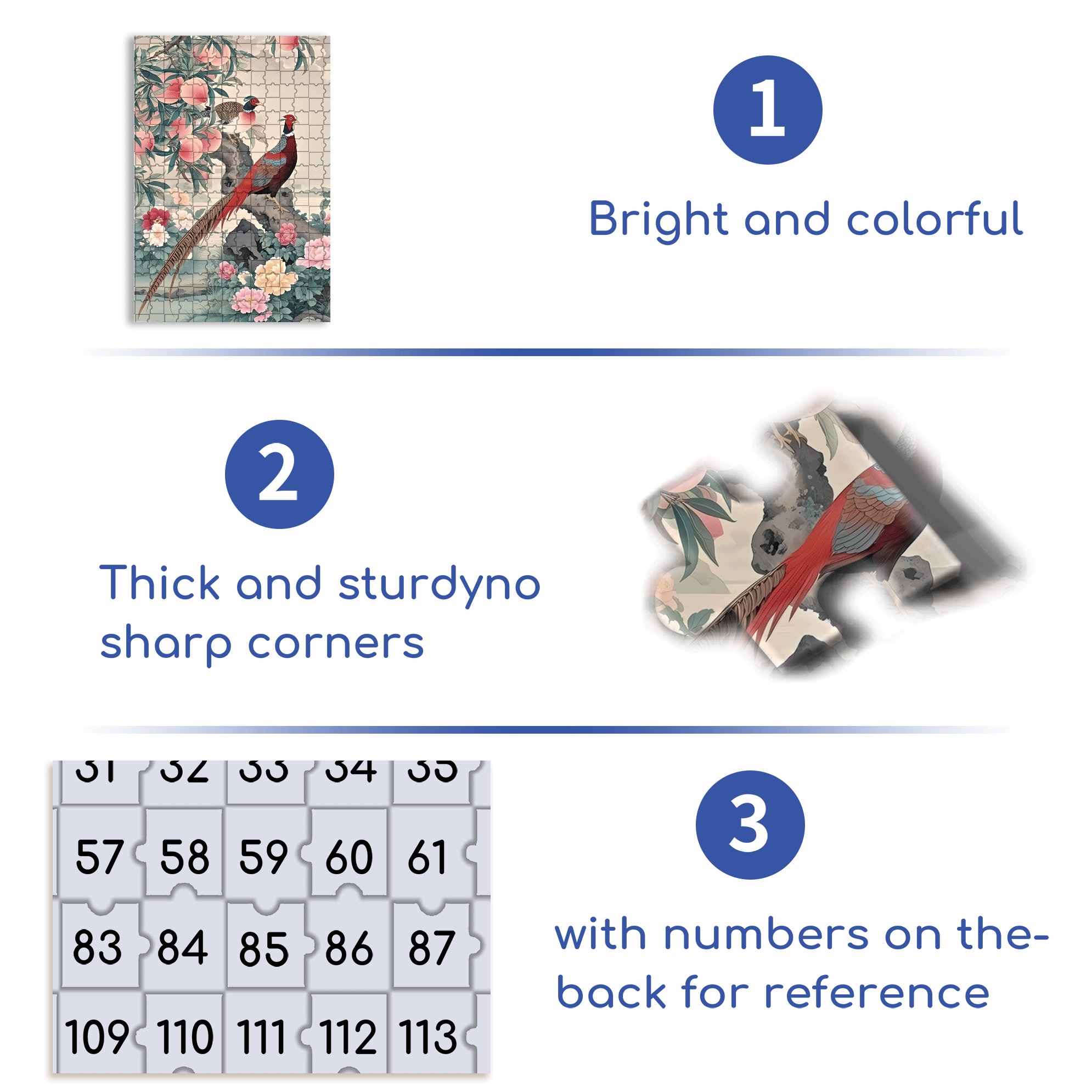 Flowers Bloom In Wealth And Prosperity 500pcs/1000pcs Jigsaw Puzzle, Scratch-Resistant, Interactive Family Game & Brain-Boosting DIY Decor, Perfect for Halloween, Christmas & New Year Gifts, Family Puzzle Game
