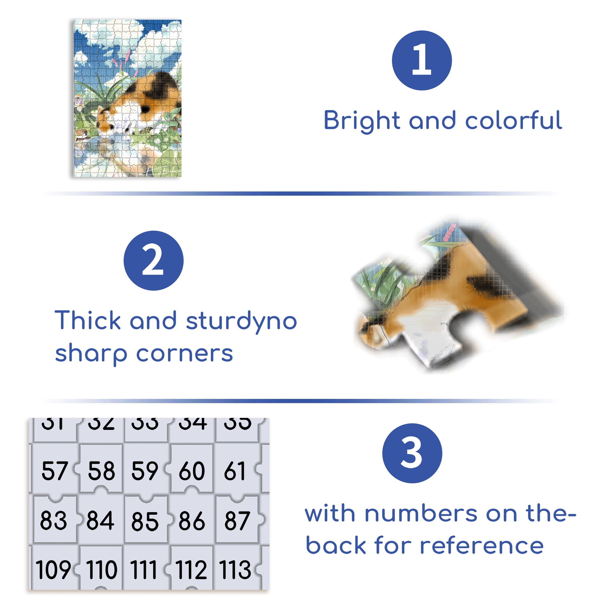 Kitten Drinking Water 500pcs/1000pcs Jigsaw Puzzle, Scratch-Resistant, Interactive Family Game & Brain-Boosting DIY Decor, Perfect for Halloween, Christmas & New Year Gifts, Family Puzzle Game