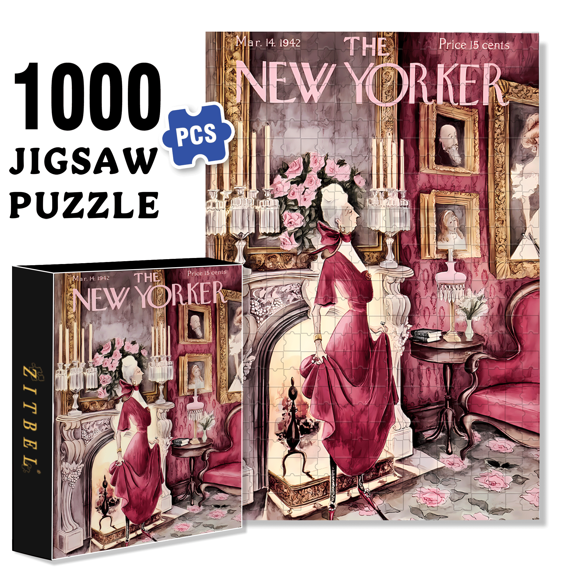 Mrs. Paxton 500pcs/1000pcs Jigsaw Puzzle, Scratch-Resistant, Interactive Family Game & Brain-Boosting DIY Decor, Perfect for Halloween, Christmas & New Year Gifts, Family Puzzle Game
