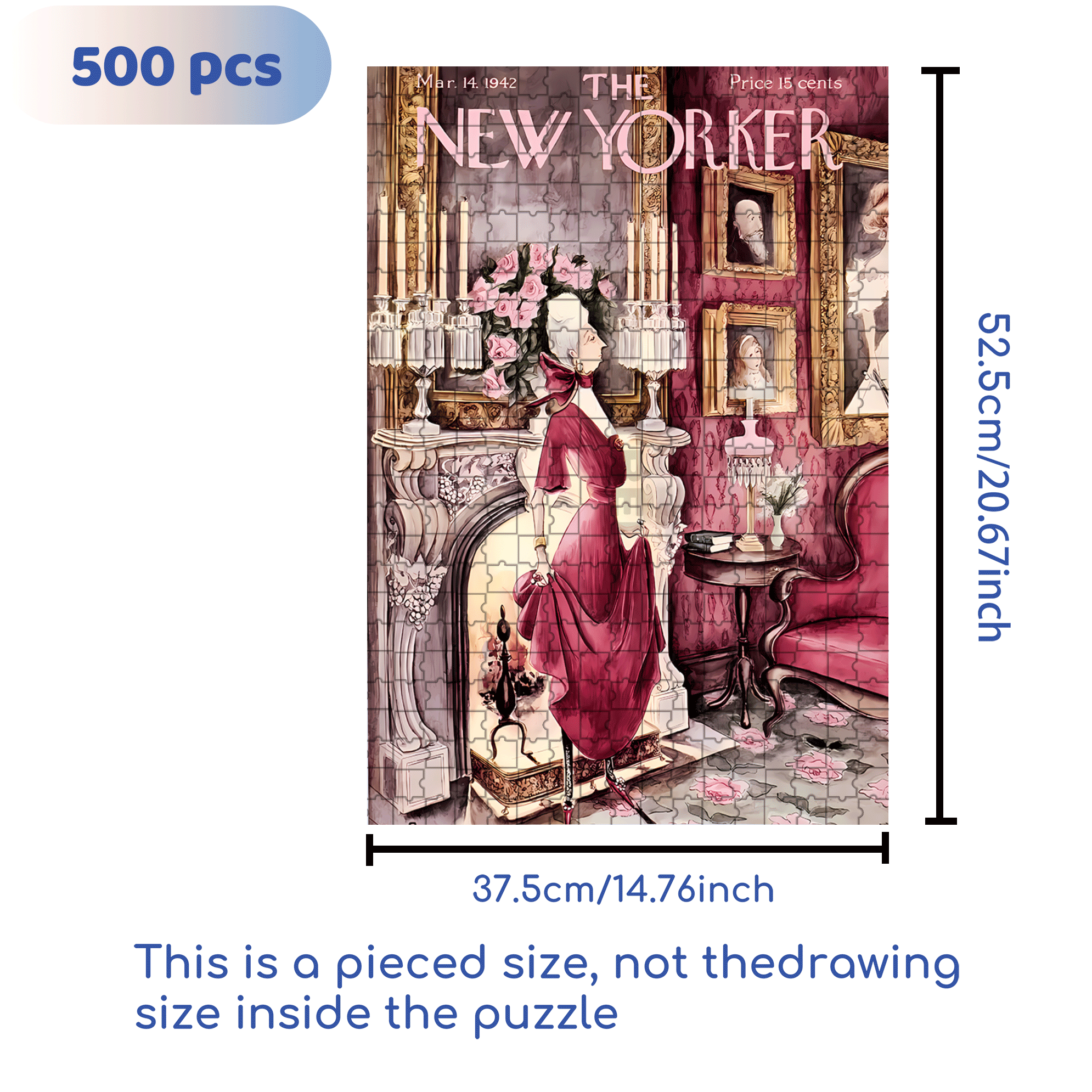 Mrs. Paxton 500pcs/1000pcs Jigsaw Puzzle, Scratch-Resistant, Interactive Family Game & Brain-Boosting DIY Decor, Perfect for Halloween, Christmas & New Year Gifts, Family Puzzle Game