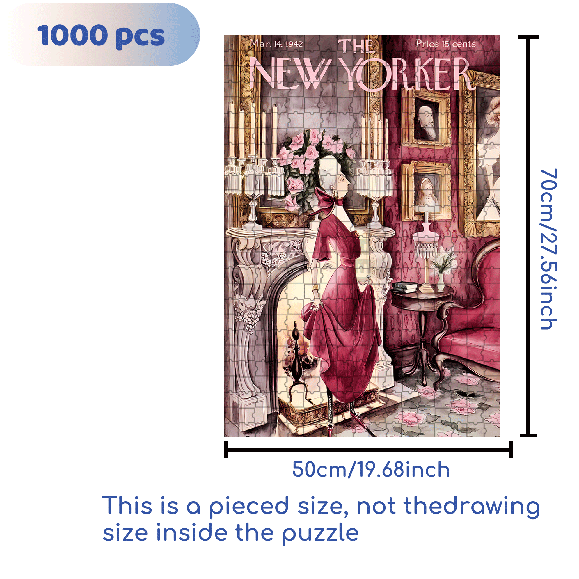 Mrs. Paxton 500pcs/1000pcs Jigsaw Puzzle, Scratch-Resistant, Interactive Family Game & Brain-Boosting DIY Decor, Perfect for Halloween, Christmas & New Year Gifts, Family Puzzle Game