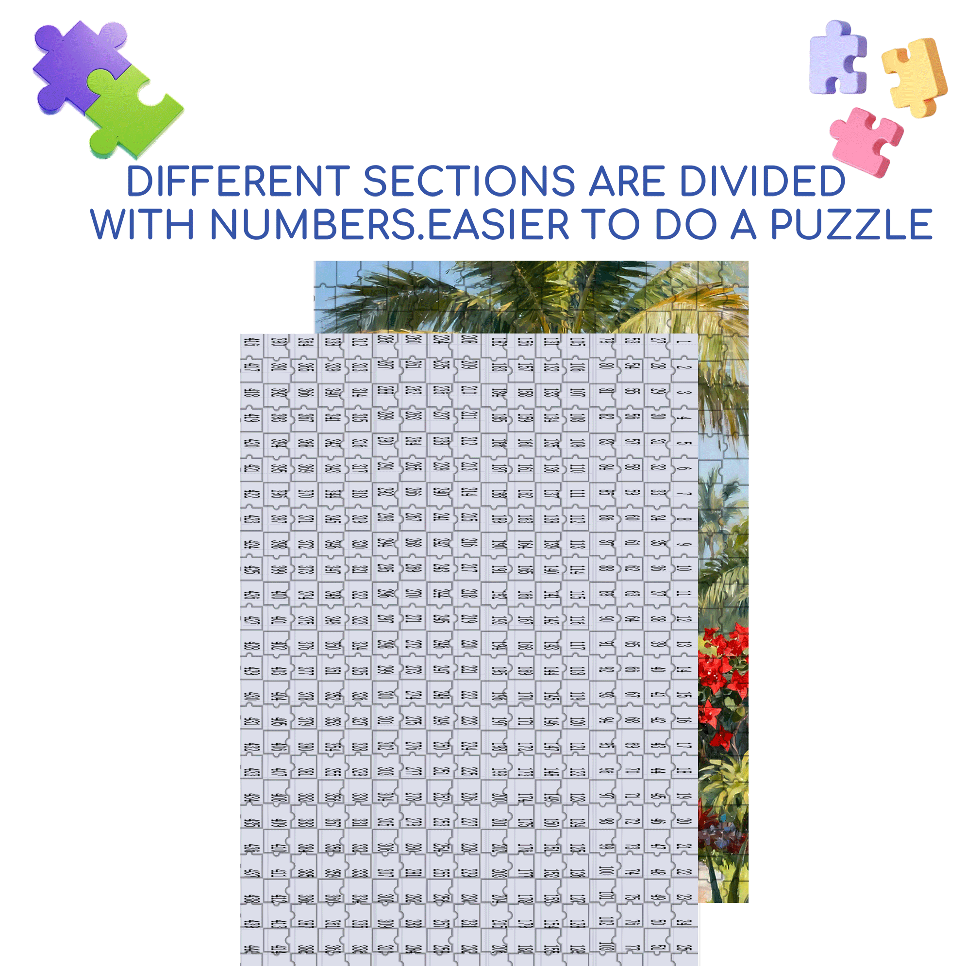 Ophelia Garden 500pcs/1000pcs Jigsaw Puzzle, Scratch-Resistant, Interactive Family Game & Brain-Boosting DIY Decor, Perfect for Halloween, Christmas & New Year Gifts, Family Puzzle Game