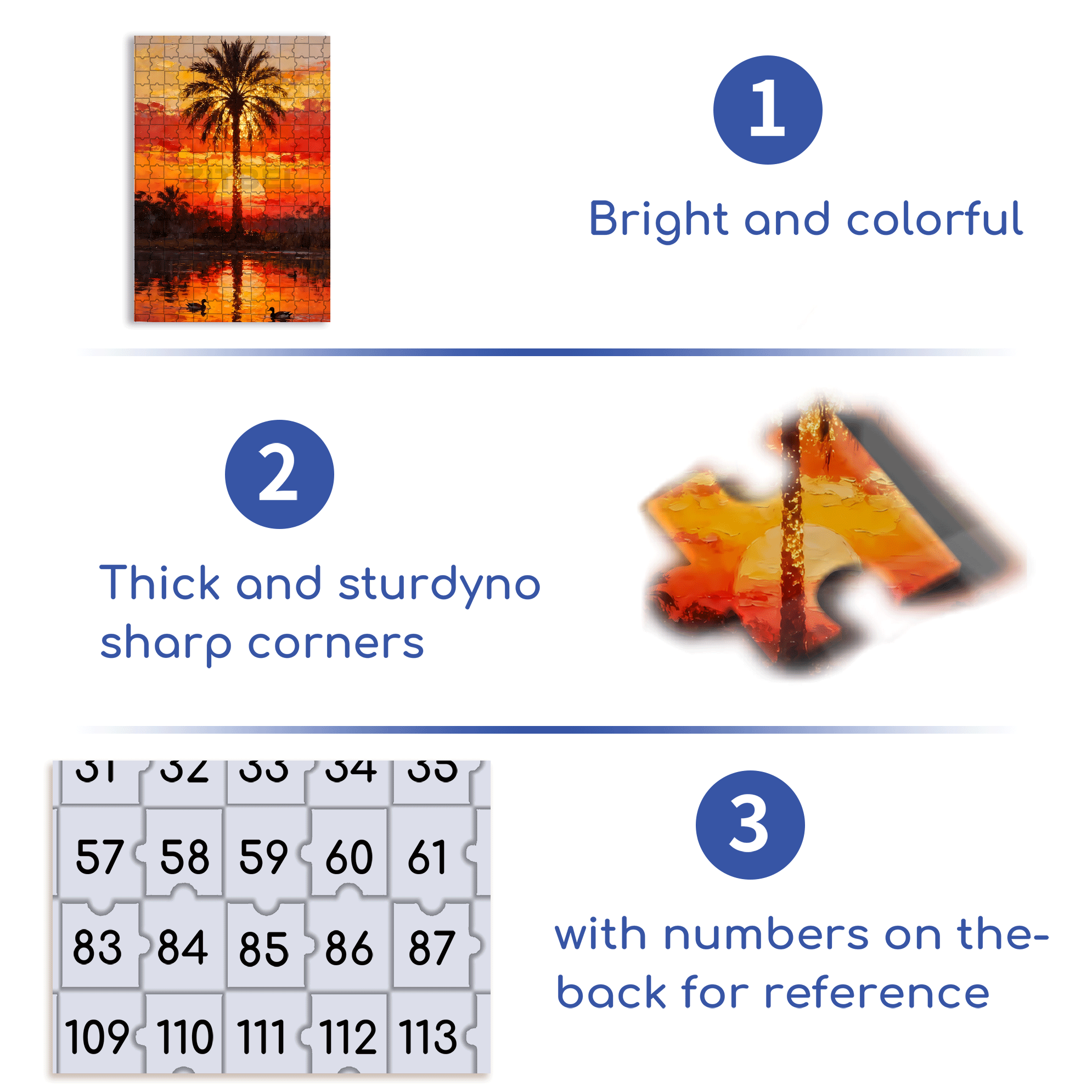 Palm Trees In The Setting Sun 500pcs/1000pcs Jigsaw Puzzle, Scratch-Resistant, Interactive Family Game & Brain-Boosting DIY Decor, Perfect for Halloween, Christmas & New Year Gifts, Family Puzzle Game