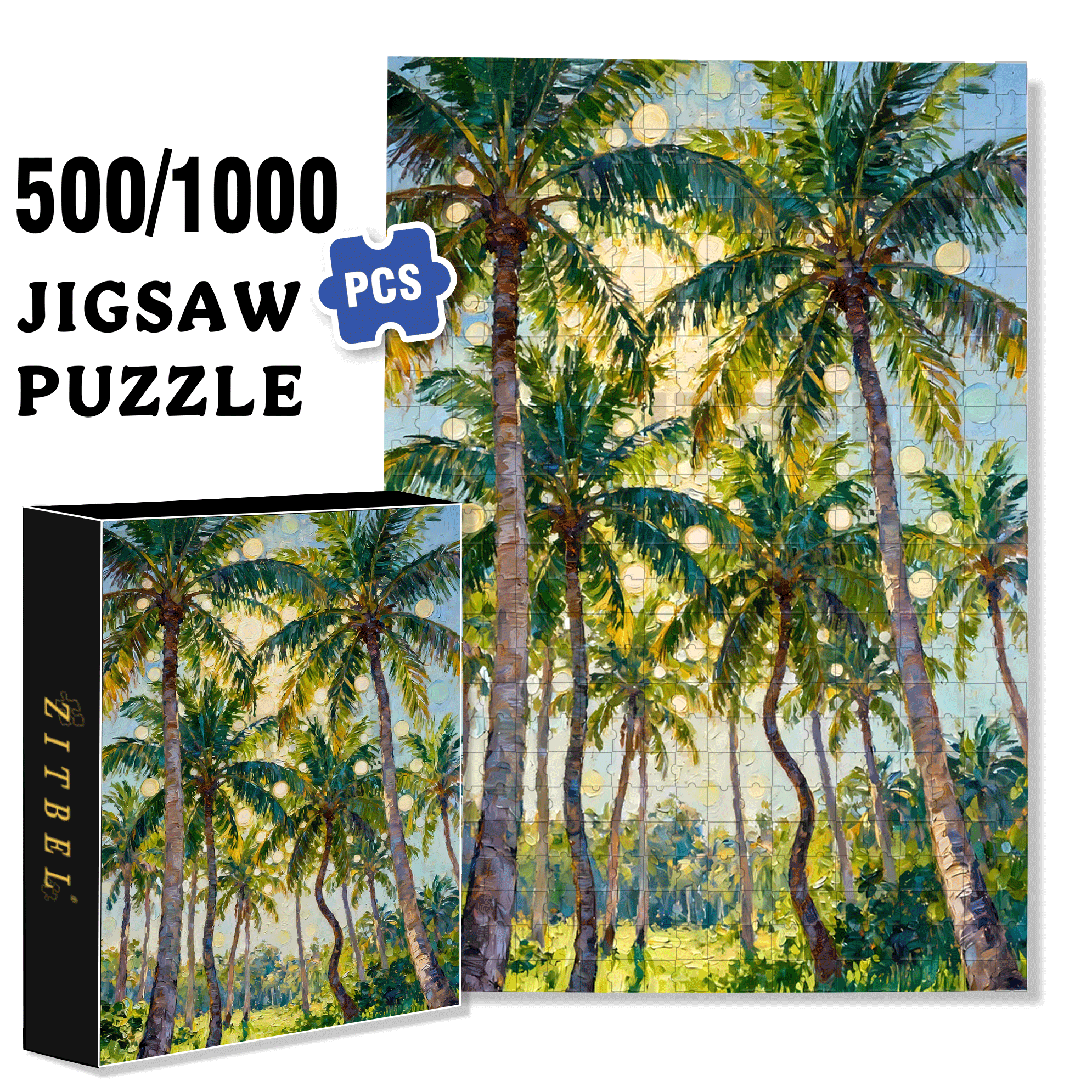 Summer's Gentle Glow 500pcs/1000pcs Jigsaw Puzzle, Scratch-Resistant, Interactive Family Game & Brain-Boosting DIY Decor, Perfect for Halloween, Christmas & New Year Gifts, Family Puzzle Game