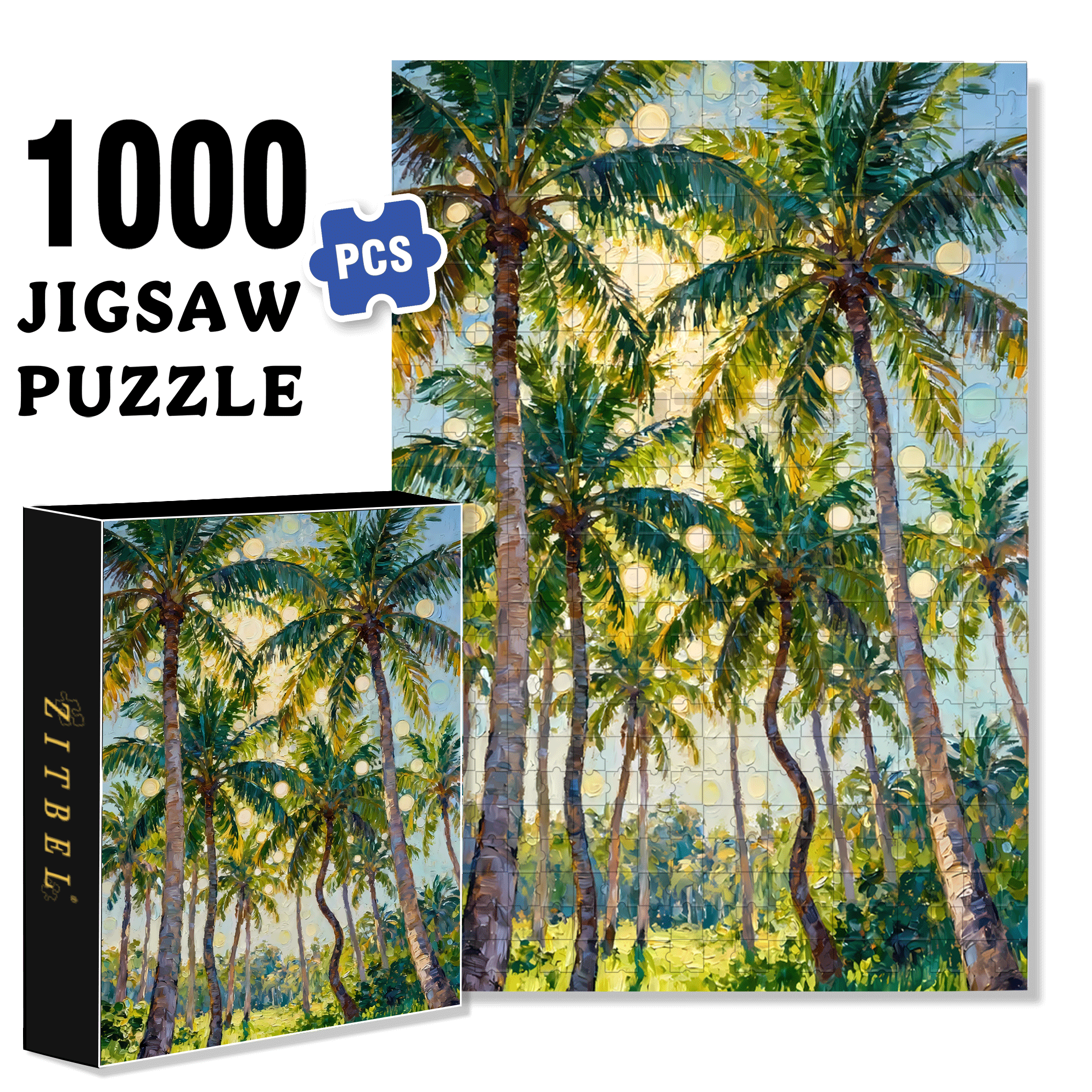 Summer's Gentle Glow 500pcs/1000pcs Jigsaw Puzzle, Scratch-Resistant, Interactive Family Game & Brain-Boosting DIY Decor, Perfect for Halloween, Christmas & New Year Gifts, Family Puzzle Game