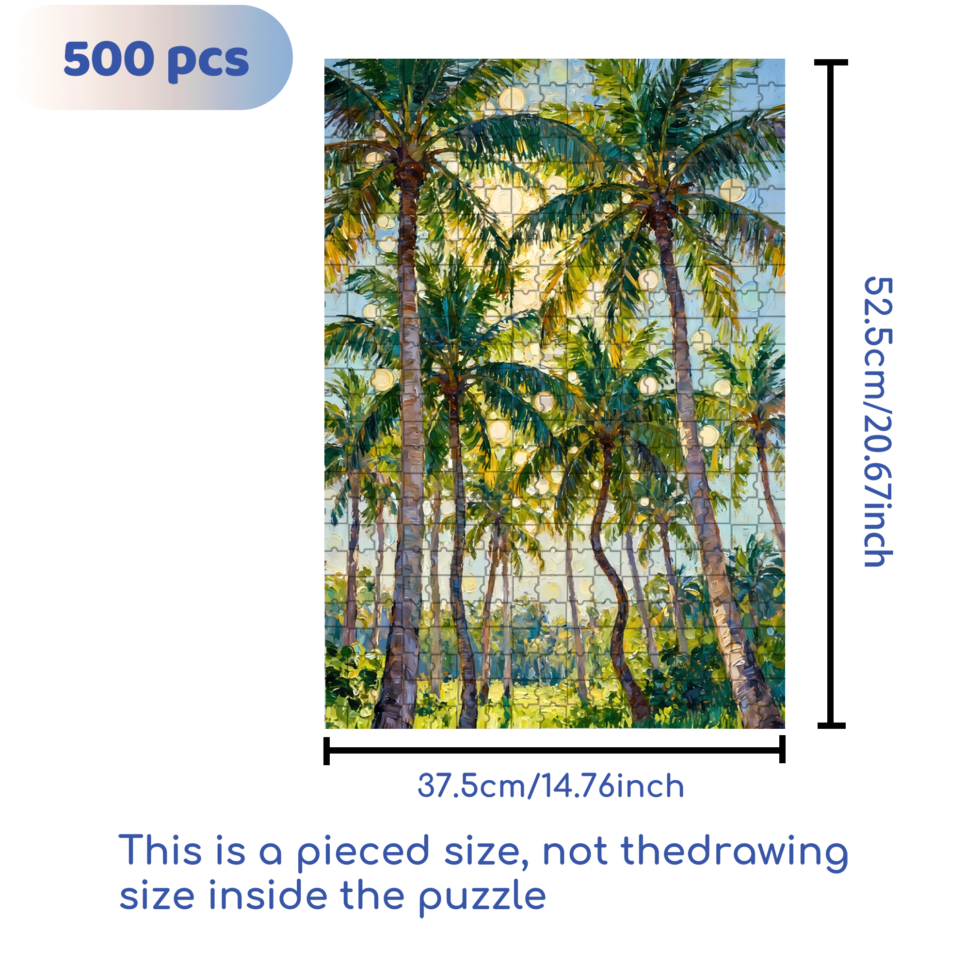 Summer's Gentle Glow 500pcs/1000pcs Jigsaw Puzzle, Scratch-Resistant, Interactive Family Game & Brain-Boosting DIY Decor, Perfect for Halloween, Christmas & New Year Gifts, Family Puzzle Game