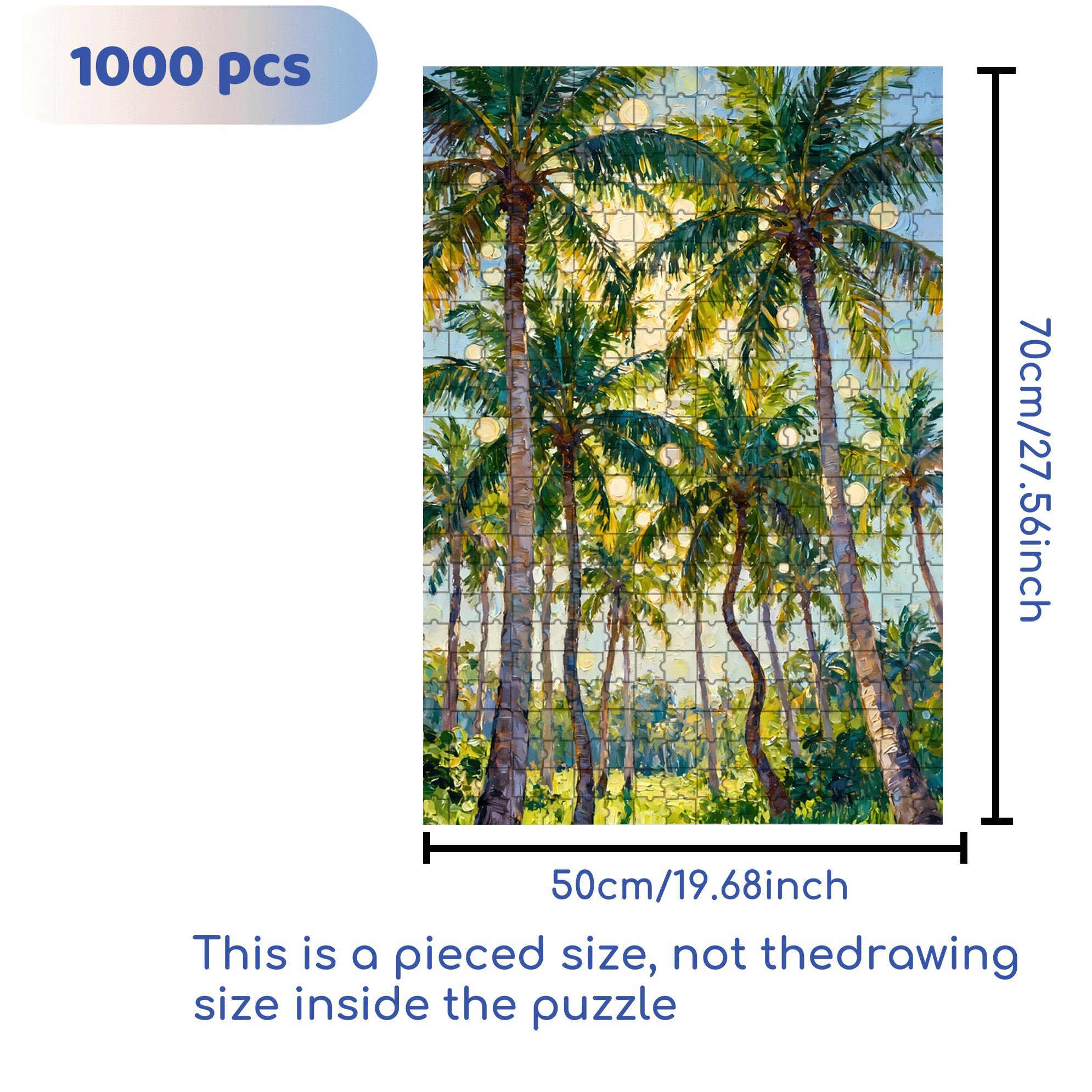 Summer's Gentle Glow 500pcs/1000pcs Jigsaw Puzzle, Scratch-Resistant, Interactive Family Game & Brain-Boosting DIY Decor, Perfect for Halloween, Christmas & New Year Gifts, Family Puzzle Game
