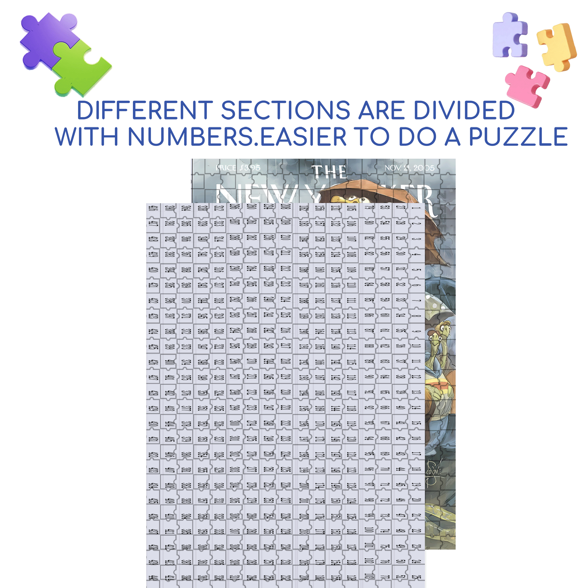 Two By Two 500pcs/1000pcs Jigsaw Puzzle, Scratch-Resistant, Interactive Family Game & Brain-Boosting DIY Decor, Perfect for Halloween, Christmas & New Year Gifts, Family Puzzle Game