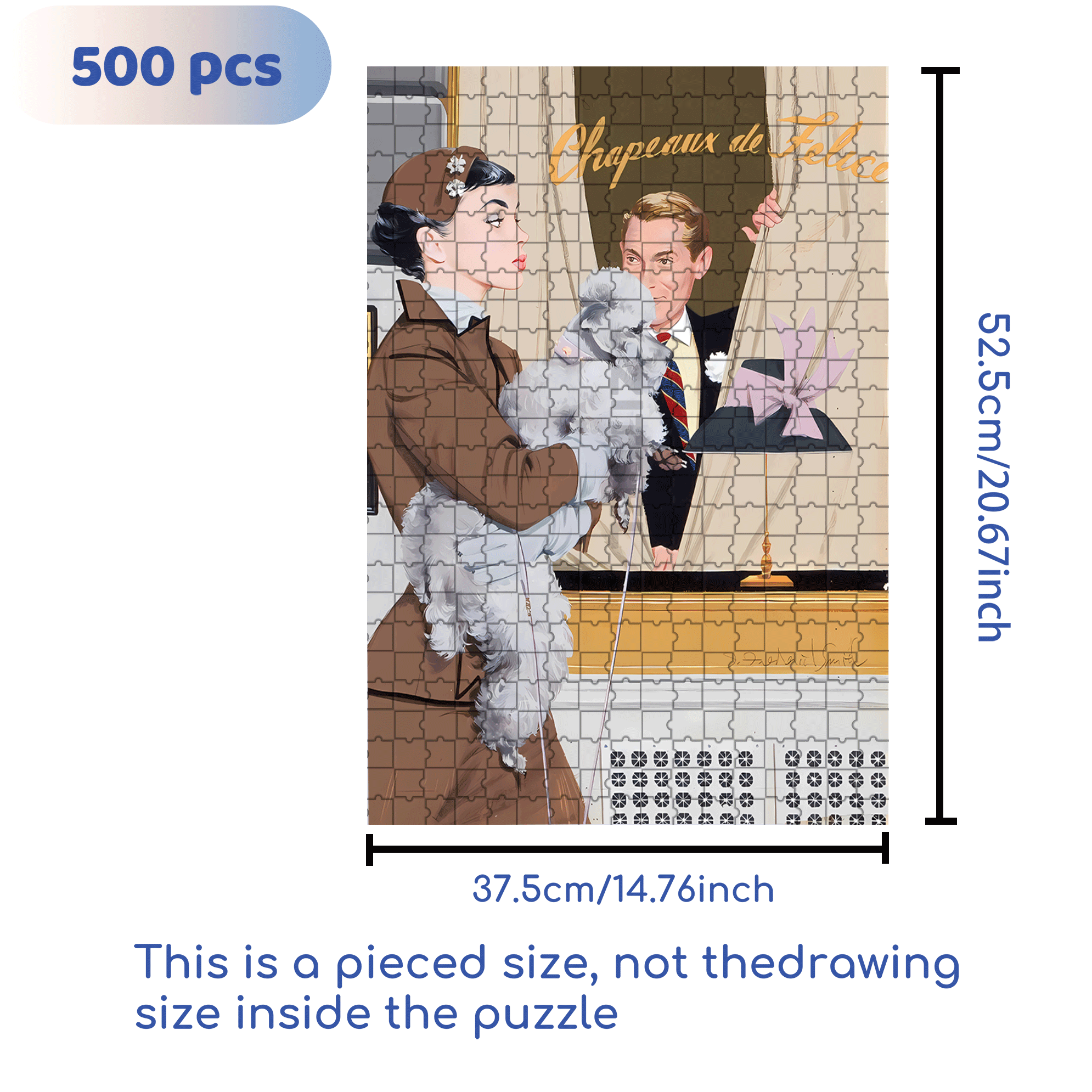 What's going on 500pcs/1000pcs Jigsaw Puzzle, Scratch-Resistant, Interactive Family Game & Brain-Boosting DIY Decor, Perfect for Halloween, Christmas & New Year Gifts, Family Puzzle Game