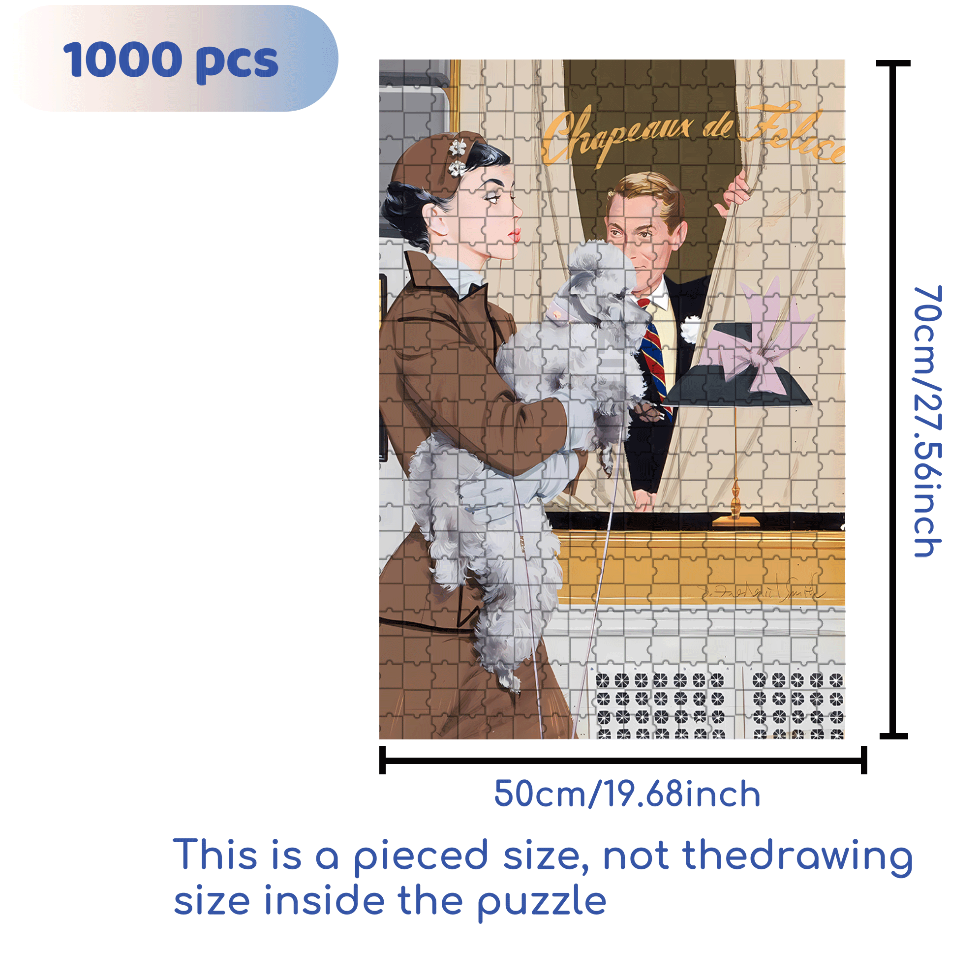 What's going on 500pcs/1000pcs Jigsaw Puzzle, Scratch-Resistant, Interactive Family Game & Brain-Boosting DIY Decor, Perfect for Halloween, Christmas & New Year Gifts, Family Puzzle Game
