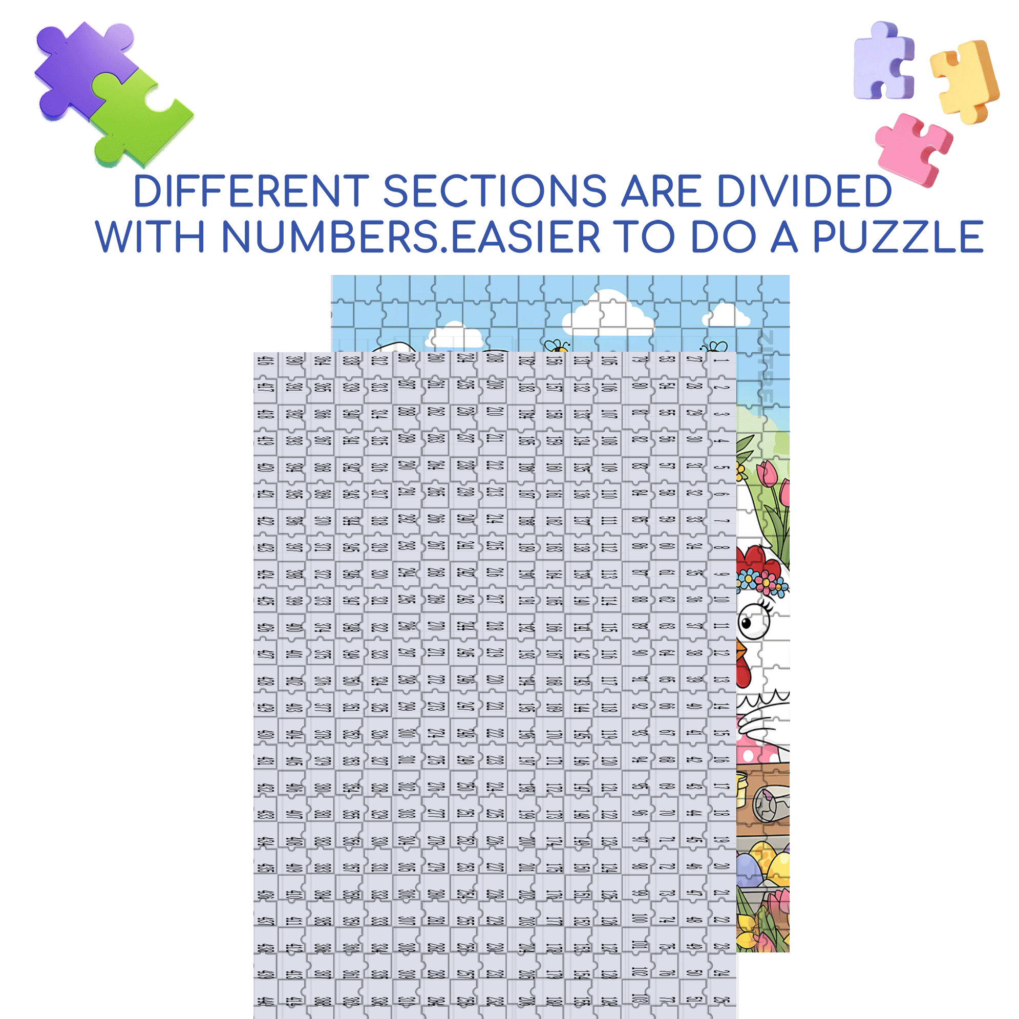 Whimsical Spring Animal 500pcs/1000pcs Jigsaw Puzzle, Scratch-Resistant, Interactive Family Game & Brain-Boosting DIY Decor, Perfect for Halloween, Christmas & New Year Gifts, Family Puzzle Game