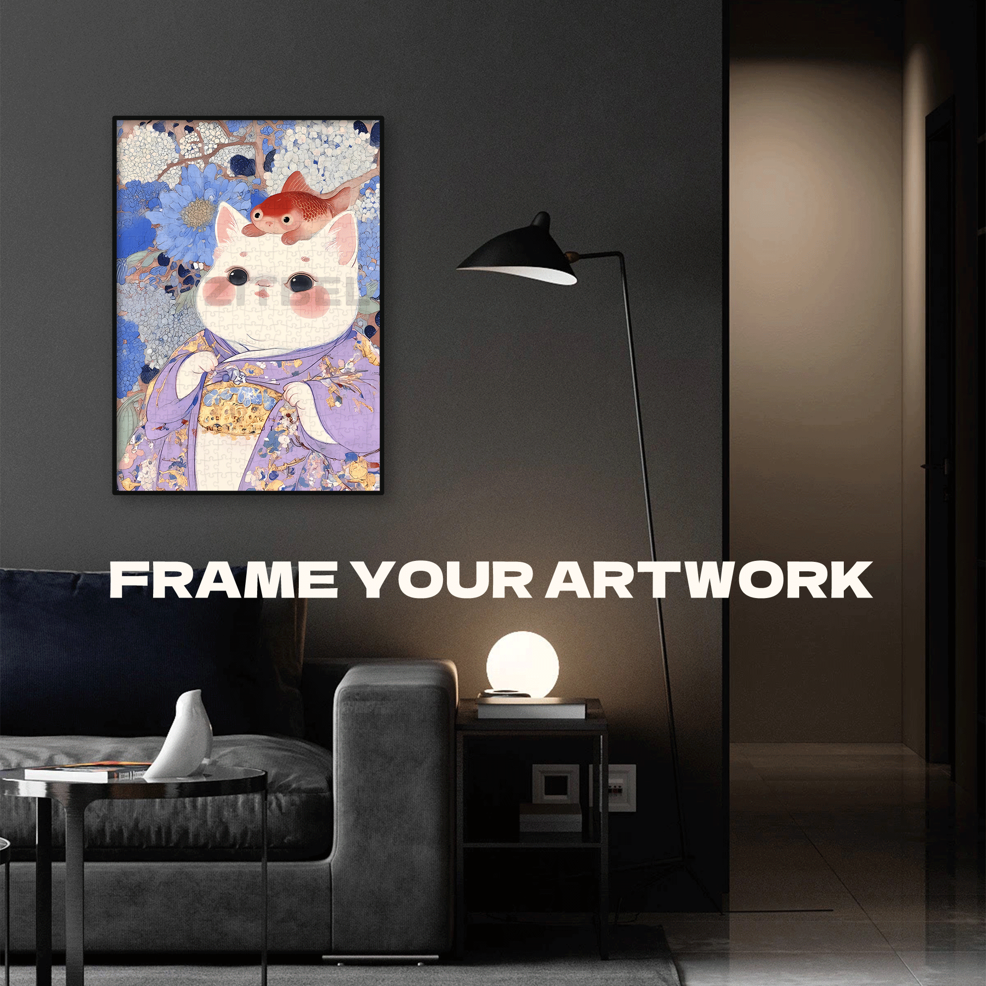 Cat Rhapsody 11 500pcs/1000pcs Jigsaw Puzzle, Scratch-Resistant, Interactive Family Game & Brain-Boosting DIY Decor, Perfect for Halloween, Christmas & New Year Gifts, Family Puzzle Game
