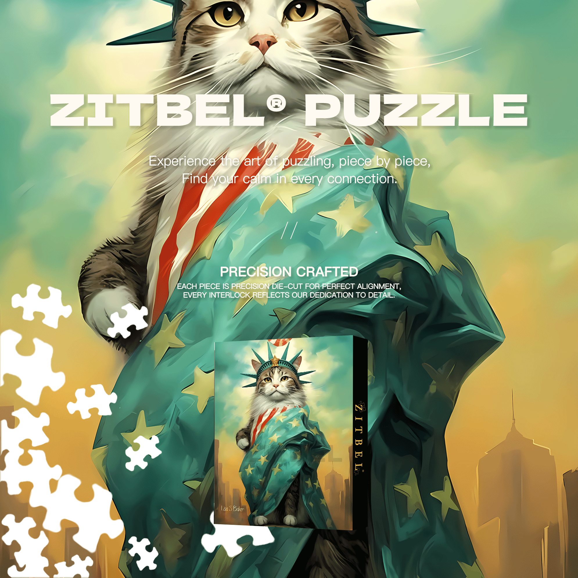 Cat Rhapsody 7 500pcs/1000pcs Jigsaw Puzzle, Scratch-Resistant, Interactive Family Game & Brain-Boosting DIY Decor, Perfect for Halloween, Christmas & New Year Gifts, Family Puzzle Game