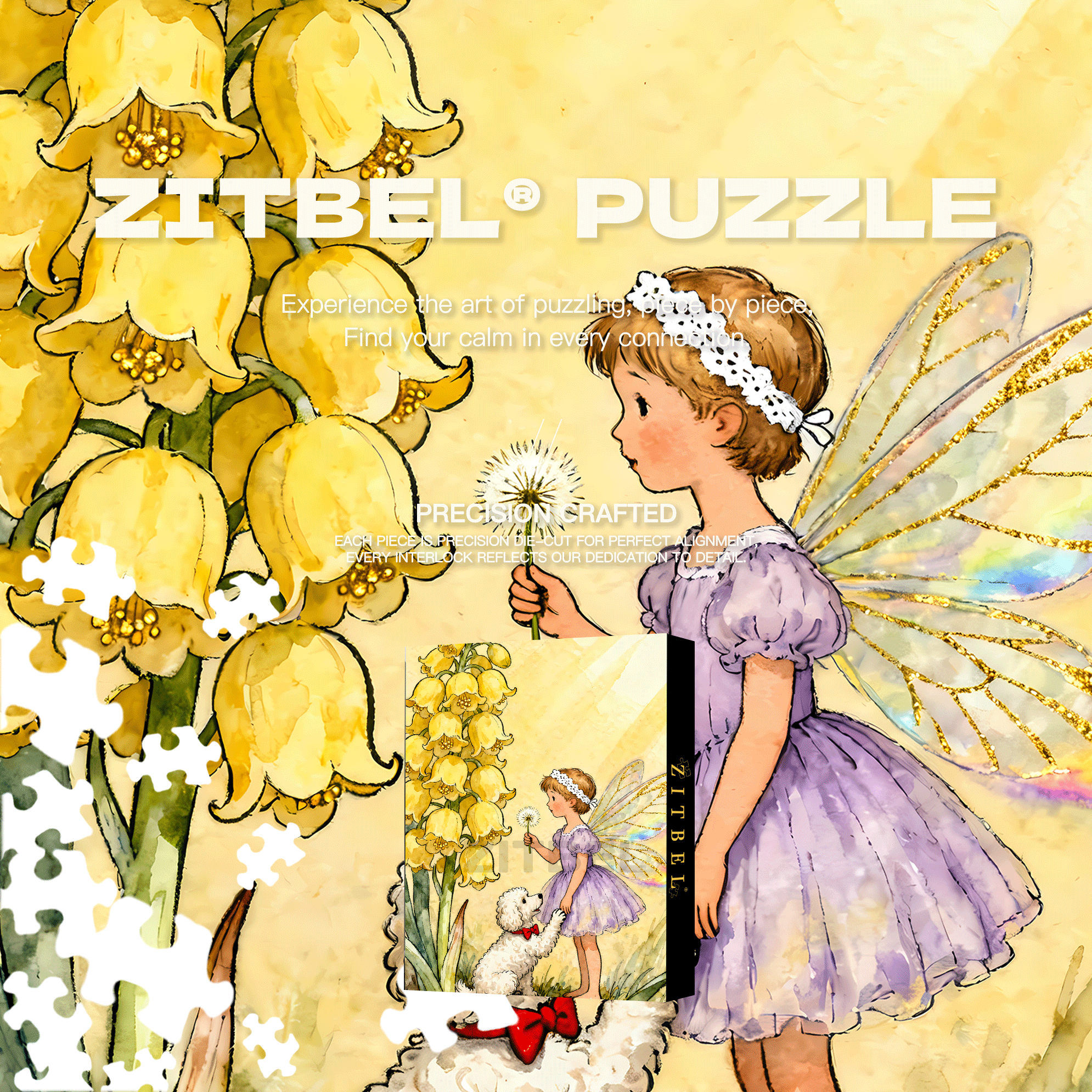 Dandelion Fairy 500pcs/1000pcs Jigsaw Puzzle, Scratch-Resistant, Interactive Family Game & Brain-Boosting DIY Decor, Perfect for Halloween, Christmas & New Year Gifts, Family Puzzle Game