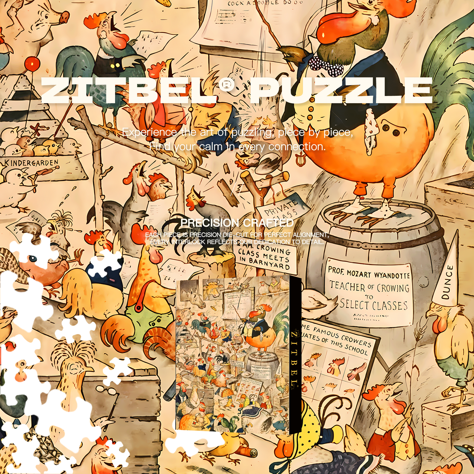 Farm Cantata 500pcs/1000pcs Jigsaw Puzzle, Scratch-Resistant, Interactive Family Game & Brain-Boosting DIY Decor, Perfect for Halloween, Christmas & New Year Gifts, Family Puzzle Game