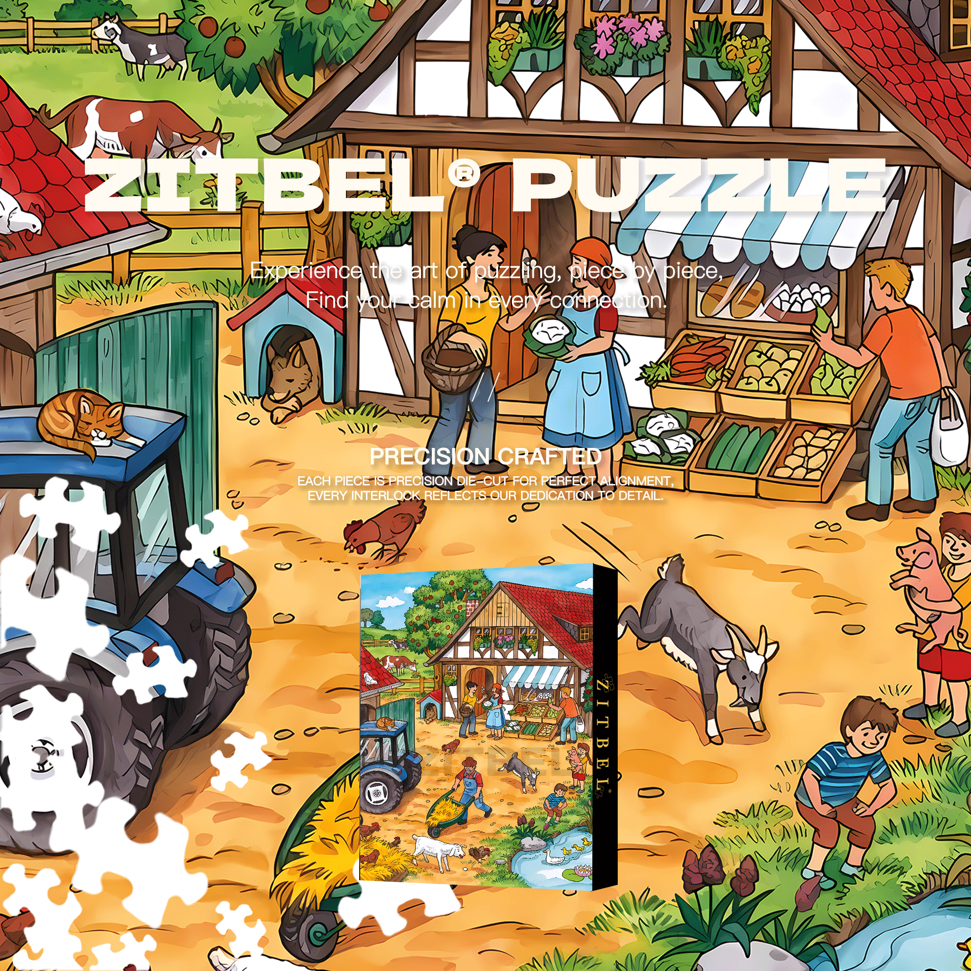 Love Life 500pcs/1000pcs Jigsaw Puzzle, Scratch-Resistant, Interactive Family Game & Brain-Boosting DIY Decor, Perfect for Halloween, Christmas & New Year Gifts, Family Puzzle Game