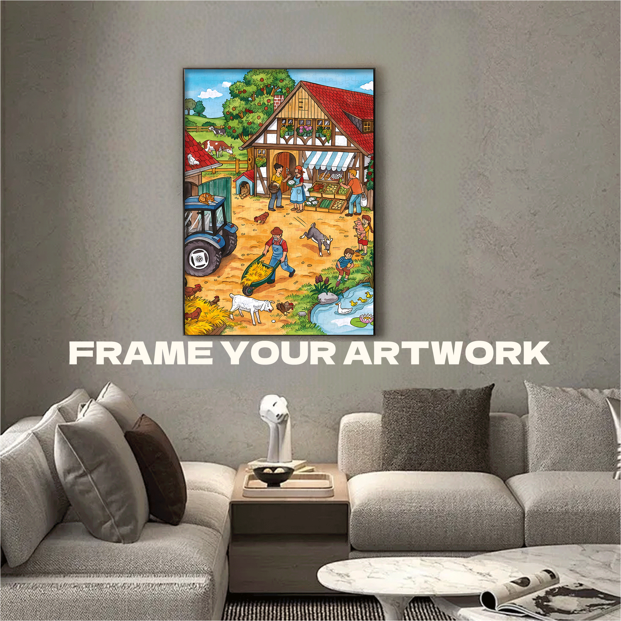 Love Life 500pcs/1000pcs Jigsaw Puzzle, Scratch-Resistant, Interactive Family Game & Brain-Boosting DIY Decor, Perfect for Halloween, Christmas & New Year Gifts, Family Puzzle Game