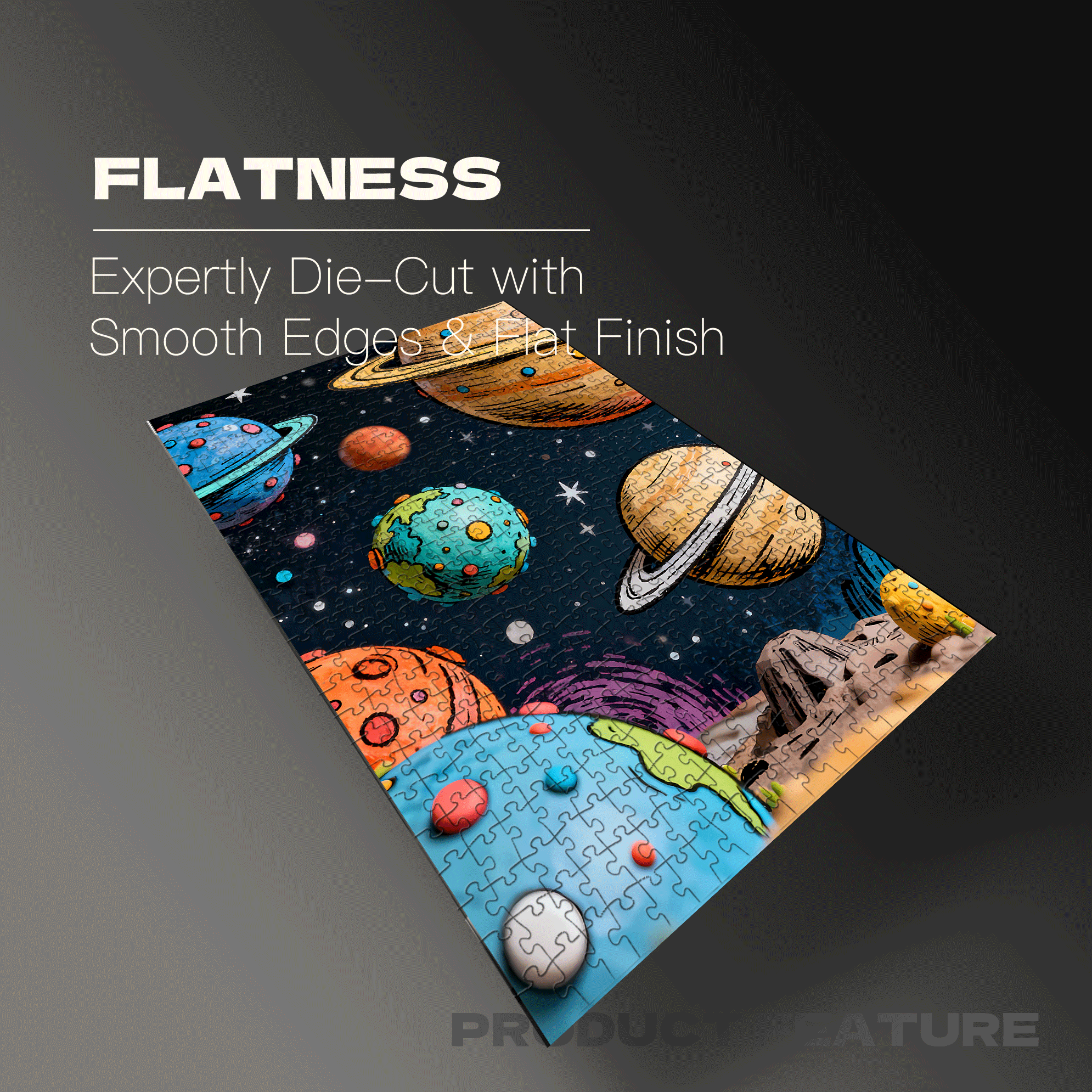 Planets 500pcs/1000pcs Jigsaw Puzzle, Scratch-Resistant, Interactive Family Game & Brain-Boosting DIY Decor, Perfect for Halloween, Christmas & New Year Gifts, Family Puzzle Game