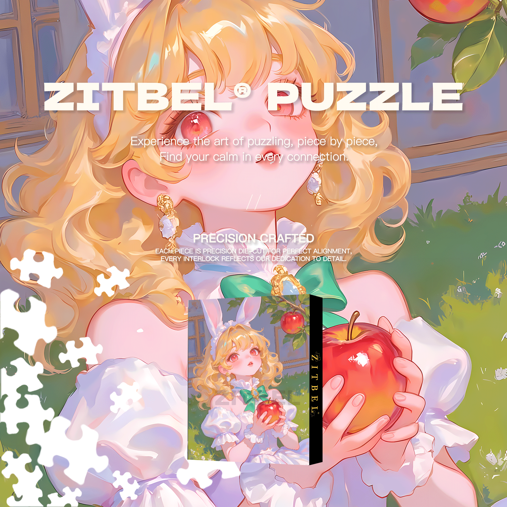 Red Apple 500pcs/1000pcs Jigsaw Puzzle, Scratch-Resistant, Interactive Family Game & Brain-Boosting DIY Decor, Perfect for Halloween, Christmas & New Year Gifts, Family Puzzle Game