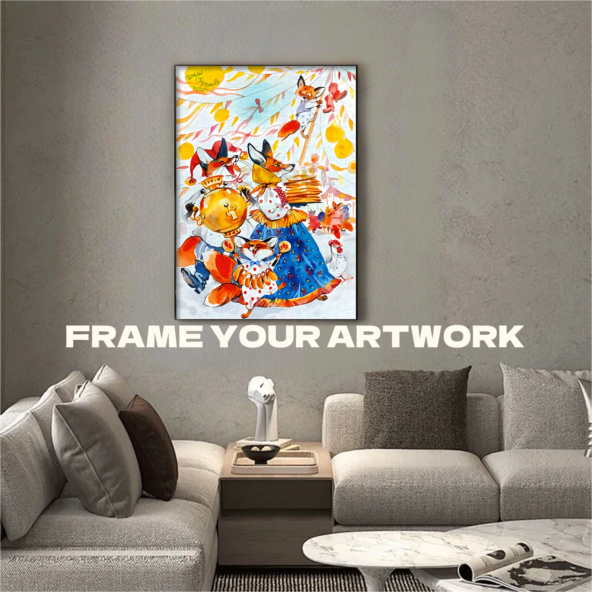 The God of Muffins 500pcs/1000pcs Jigsaw Puzzle, Scratch-Resistant, Interactive Family Game & Brain-Boosting DIY Decor, Perfect for Halloween, Christmas & New Year Gifts, Family Puzzle Game
