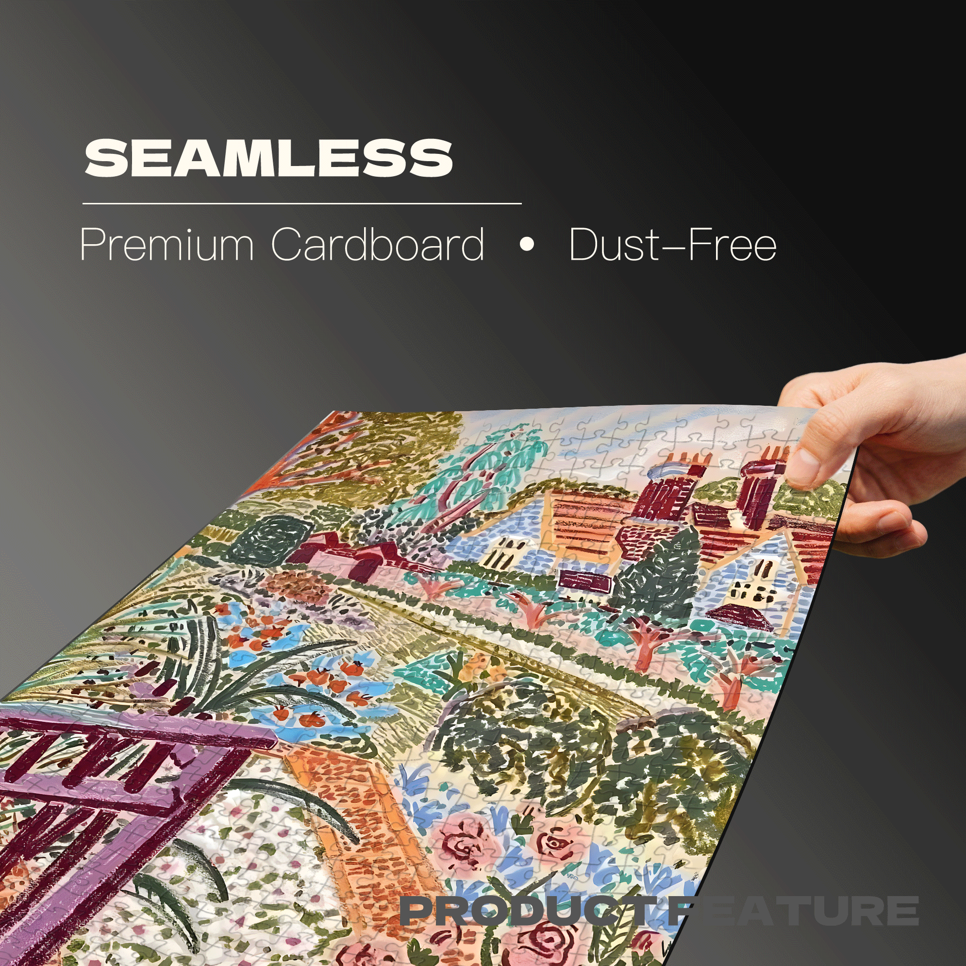 A Few Strokes 500pcs/1000pcs Jigsaw Puzzle, Scratch-Resistant, Interactive Family Game & Brain-Boosting DIY Decor, Perfect for Halloween, Christmas & New Year Gifts, Family Puzzle Game