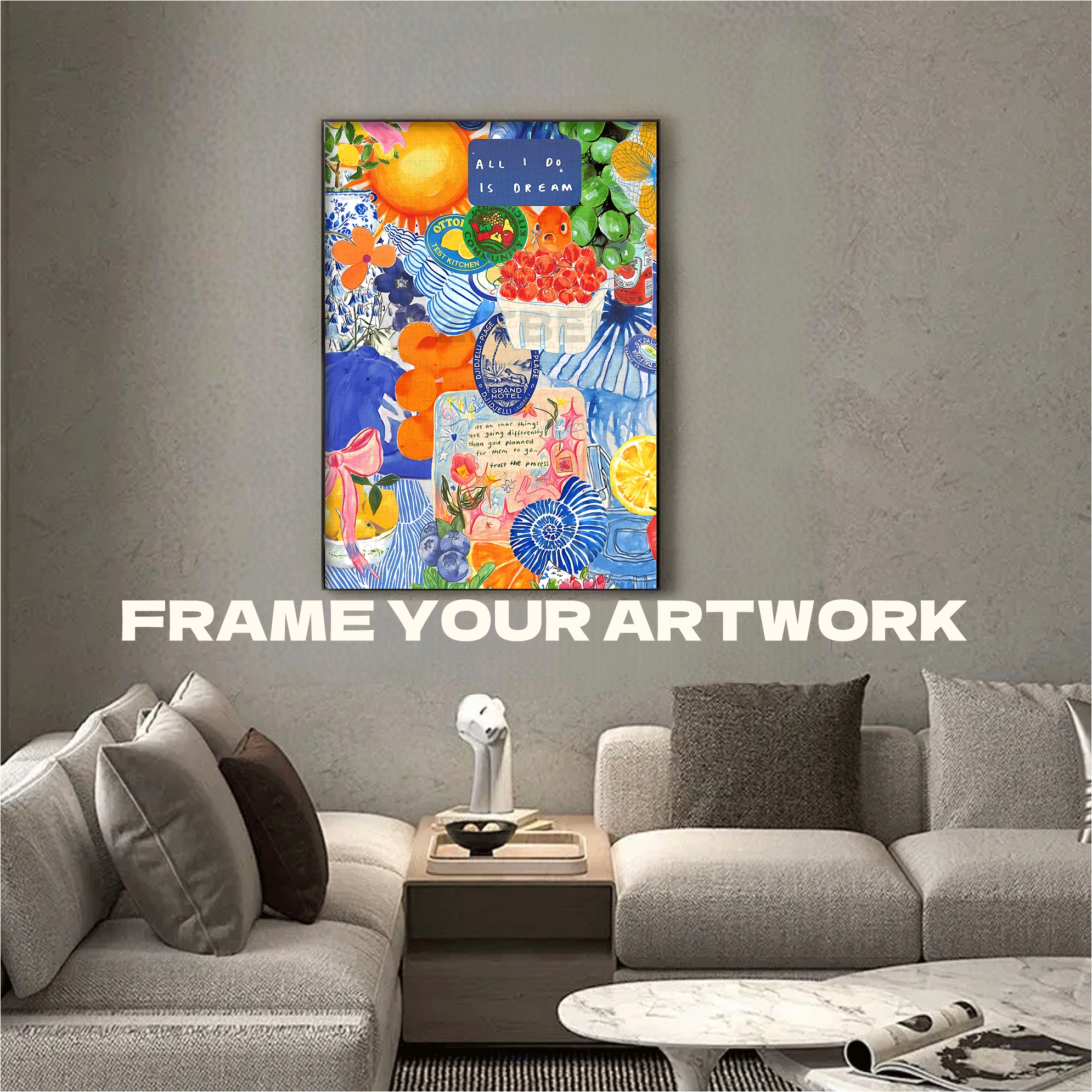 All I Do Is Dream 500pcs/1000pcs Jigsaw Puzzle, Scratch-Resistant, Interactive Family Game & Brain-Boosting DIY Decor, Perfect for Halloween, Christmas & New Year Gifts, Family Puzzle Game
