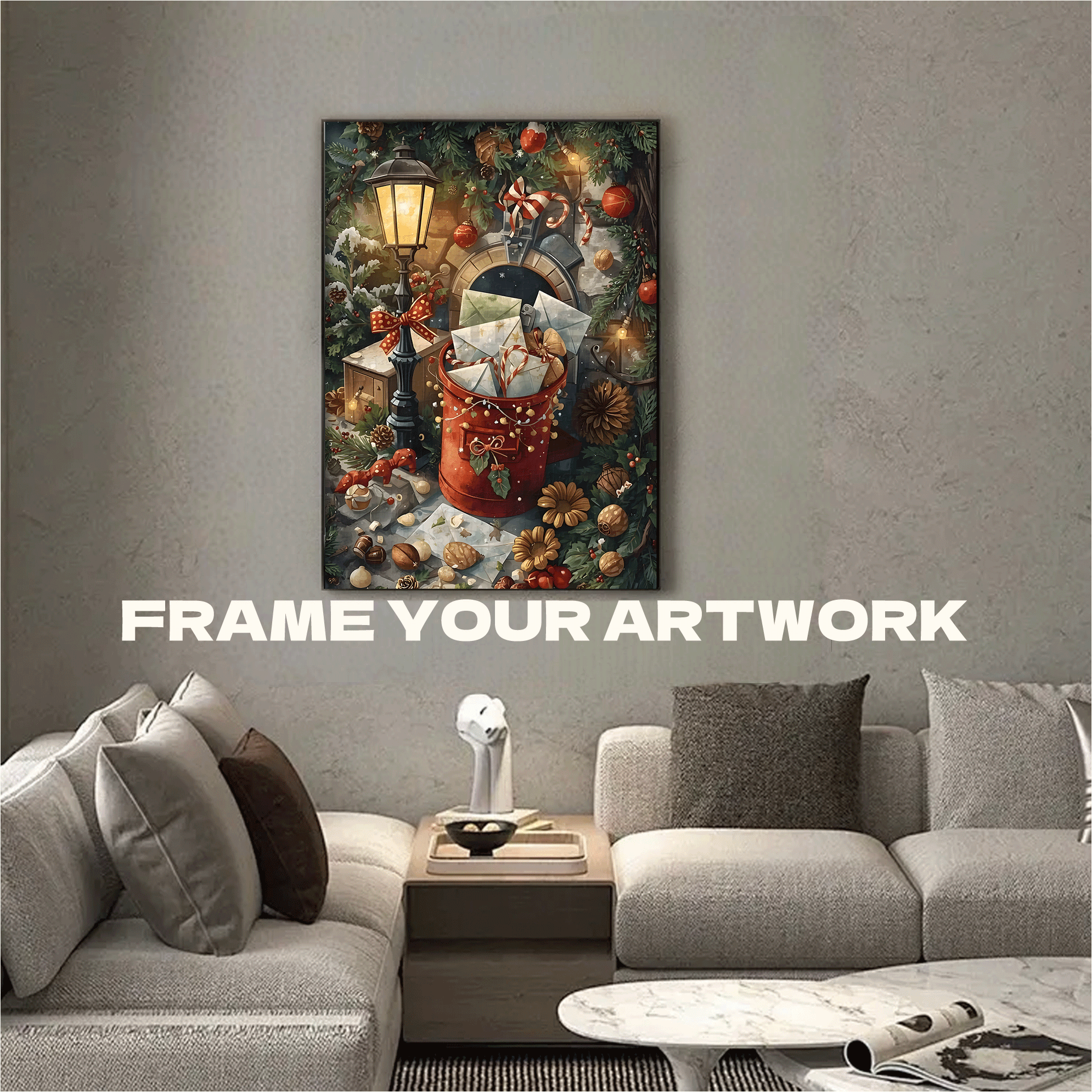Christmas & Winter Magic 500pcs/1000pcs Jigsaw Puzzle, Scratch-Resistant, Interactive Family Game & Brain-Boosting DIY Decor, Perfect for Halloween, Christmas & New Year Gifts, Family Puzzle Game
