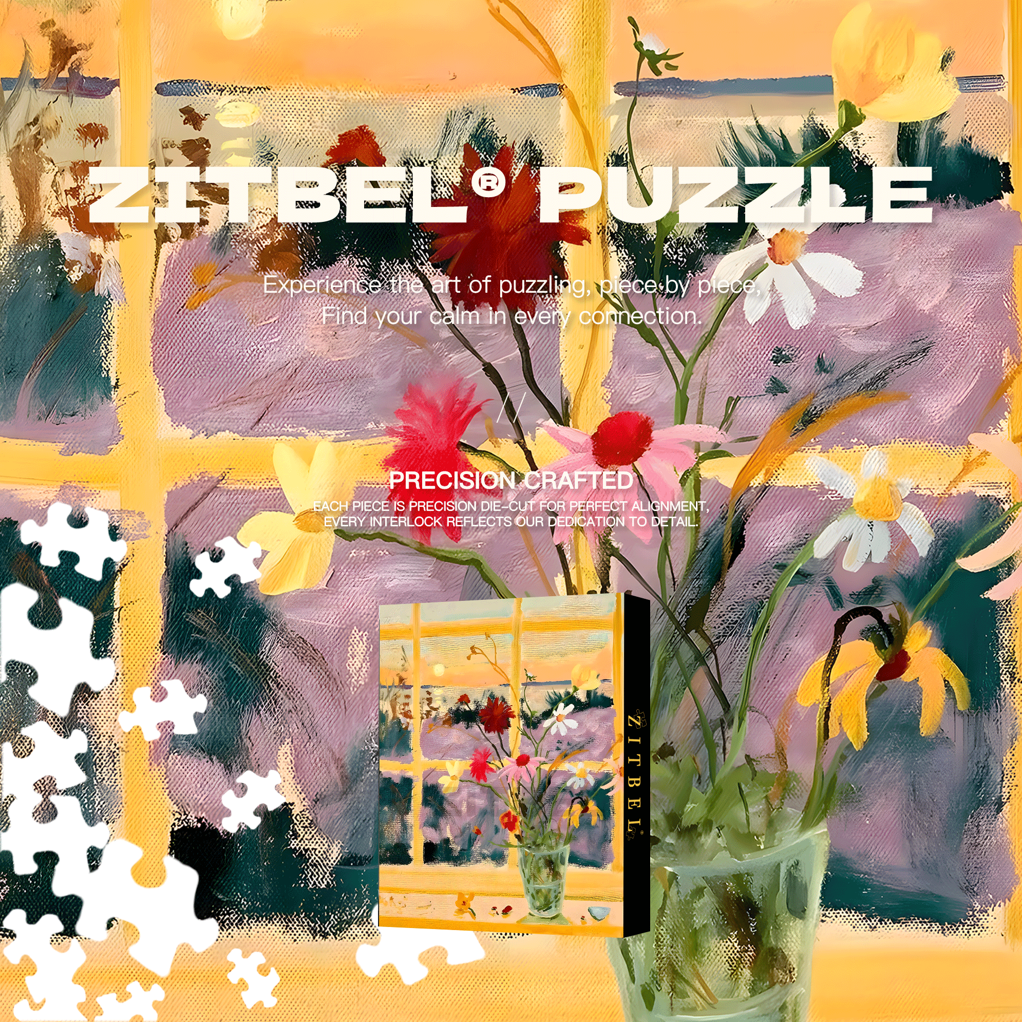 Eternal Beauty 4 500pcs/1000pcs Jigsaw Puzzle, Scratch-Resistant, Interactive Family Game & Brain-Boosting DIY Decor, Perfect for Halloween, Christmas & New Year Gifts, Family Puzzle Game