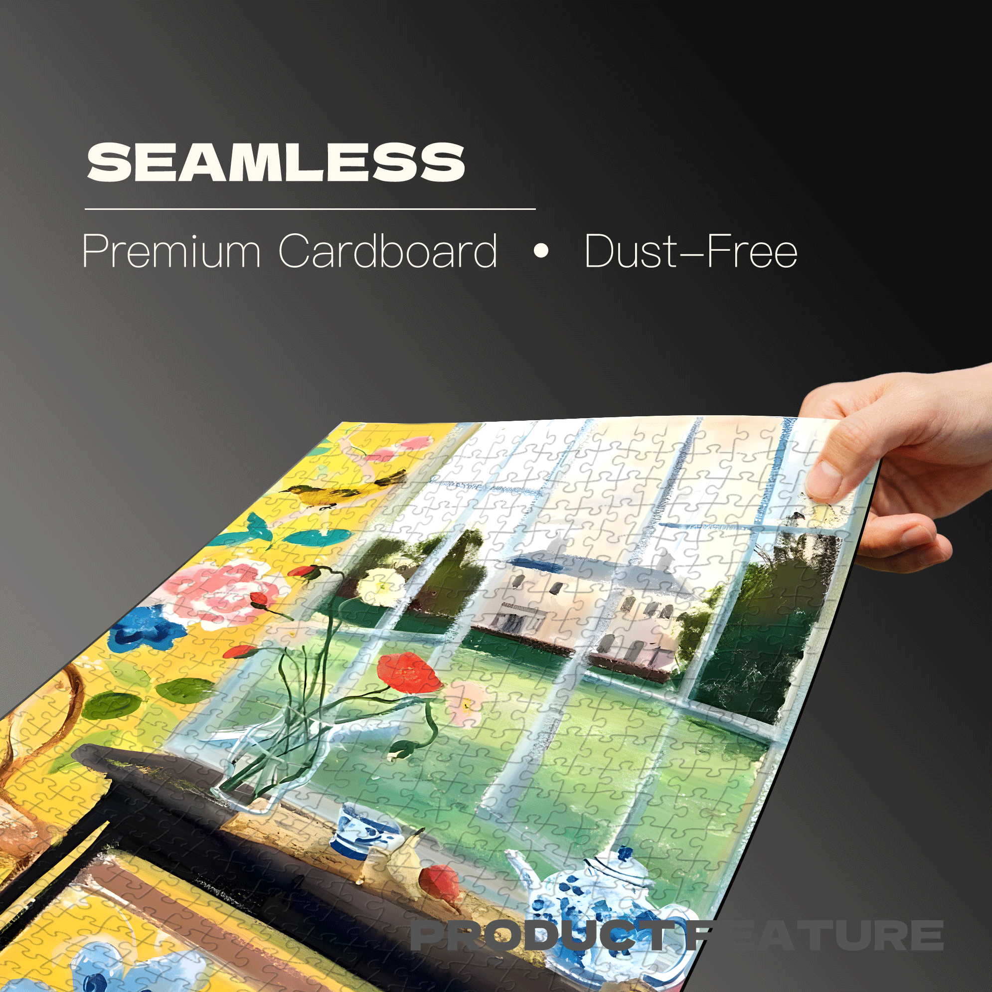 Eternal Beauty 8 500pcs/1000pcs Jigsaw Puzzle, Scratch-Resistant, Interactive Family Game & Brain-Boosting DIY Decor, Perfect for Halloween, Christmas & New Year Gifts, Family Puzzle Game