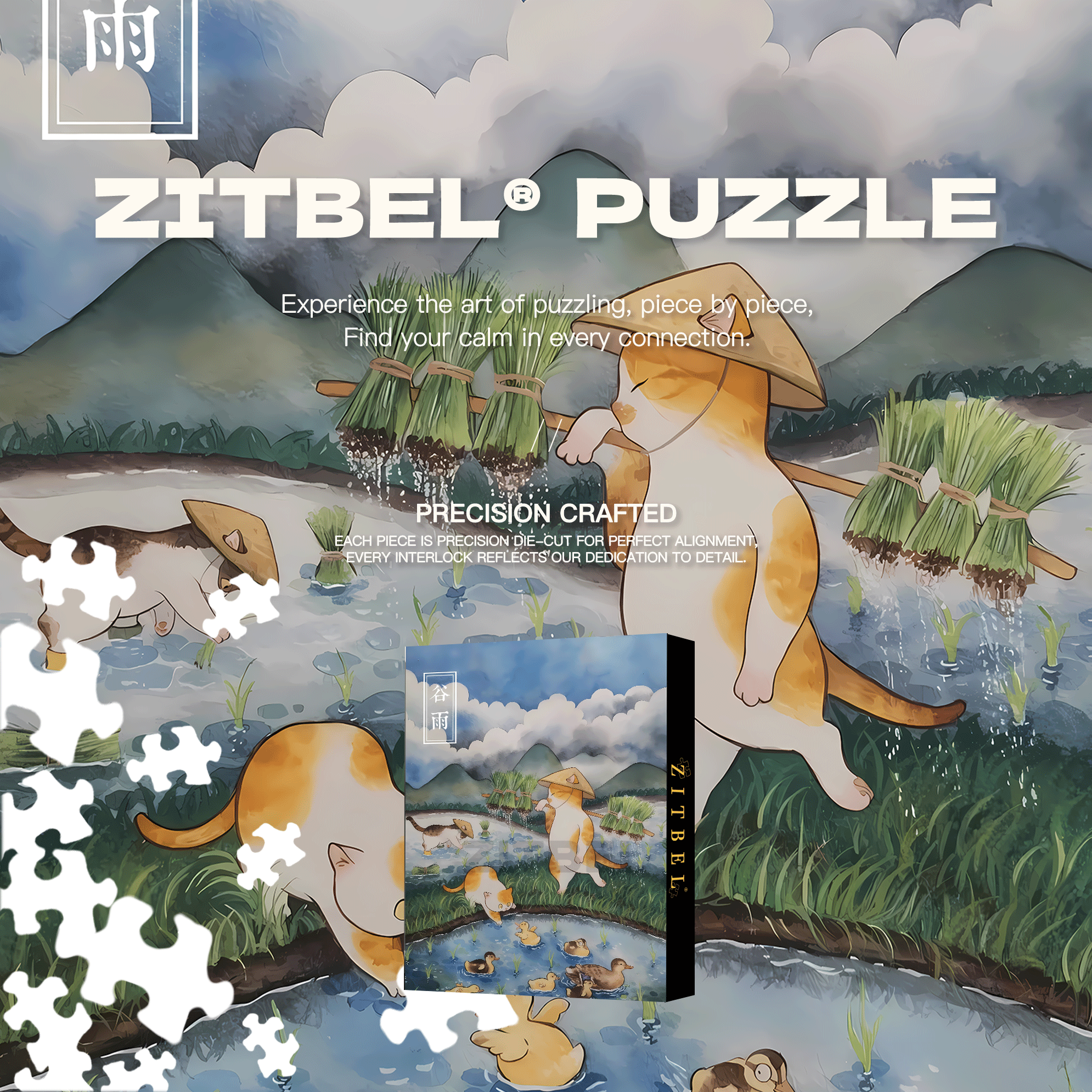 Grain Rain 500pcs/1000pcs Jigsaw Puzzle, Scratch-Resistant, Interactive Family Game & Brain-Boosting DIY Decor, Perfect for Halloween, Christmas & New Year Gifts, Family Puzzle Game