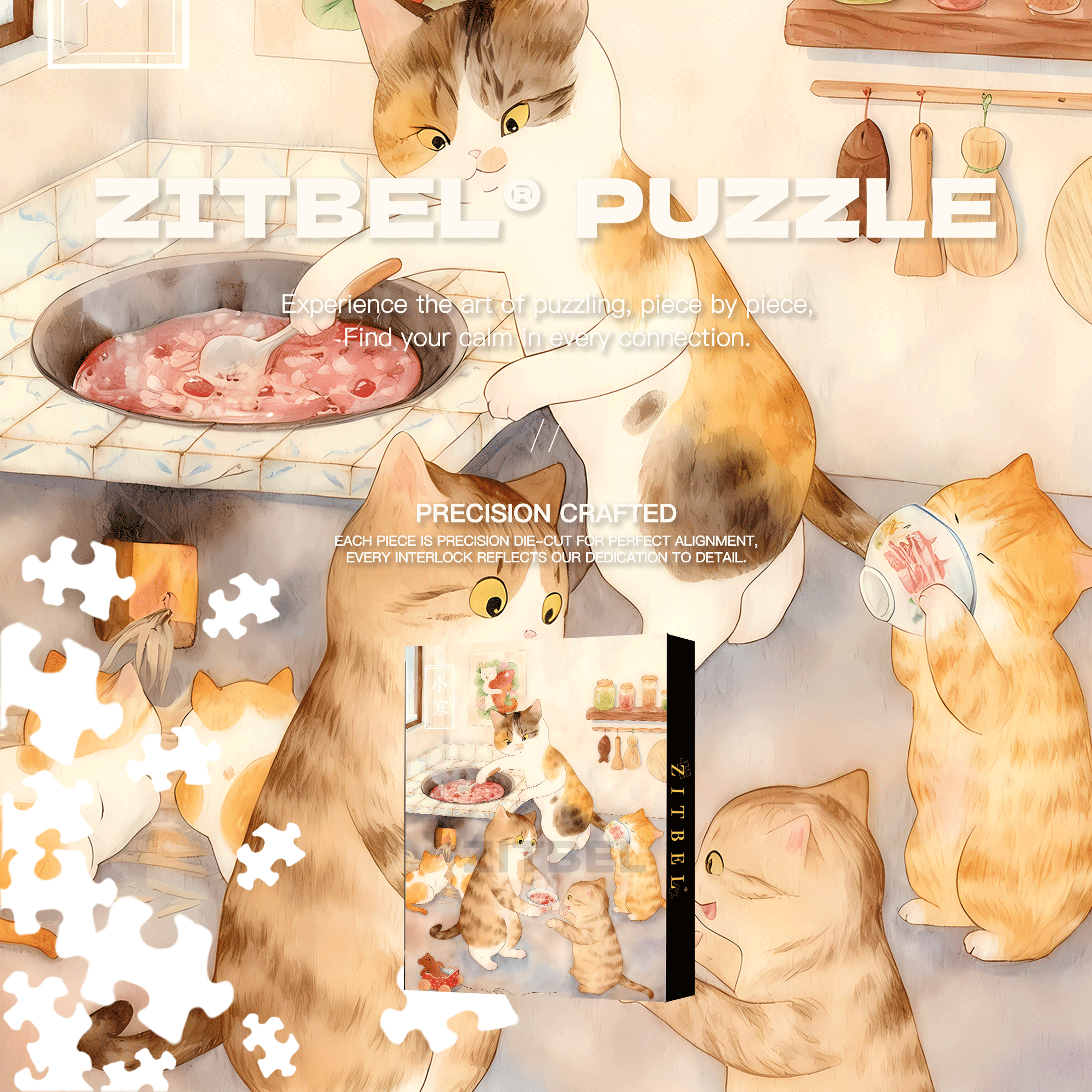 Lesser Cold  500pcs/1000pcs Jigsaw Puzzle, Scratch-Resistant, Interactive Family Game & Brain-Boosting DIY Decor, Perfect for Halloween, Christmas & New Year Gifts, Family Puzzle Game